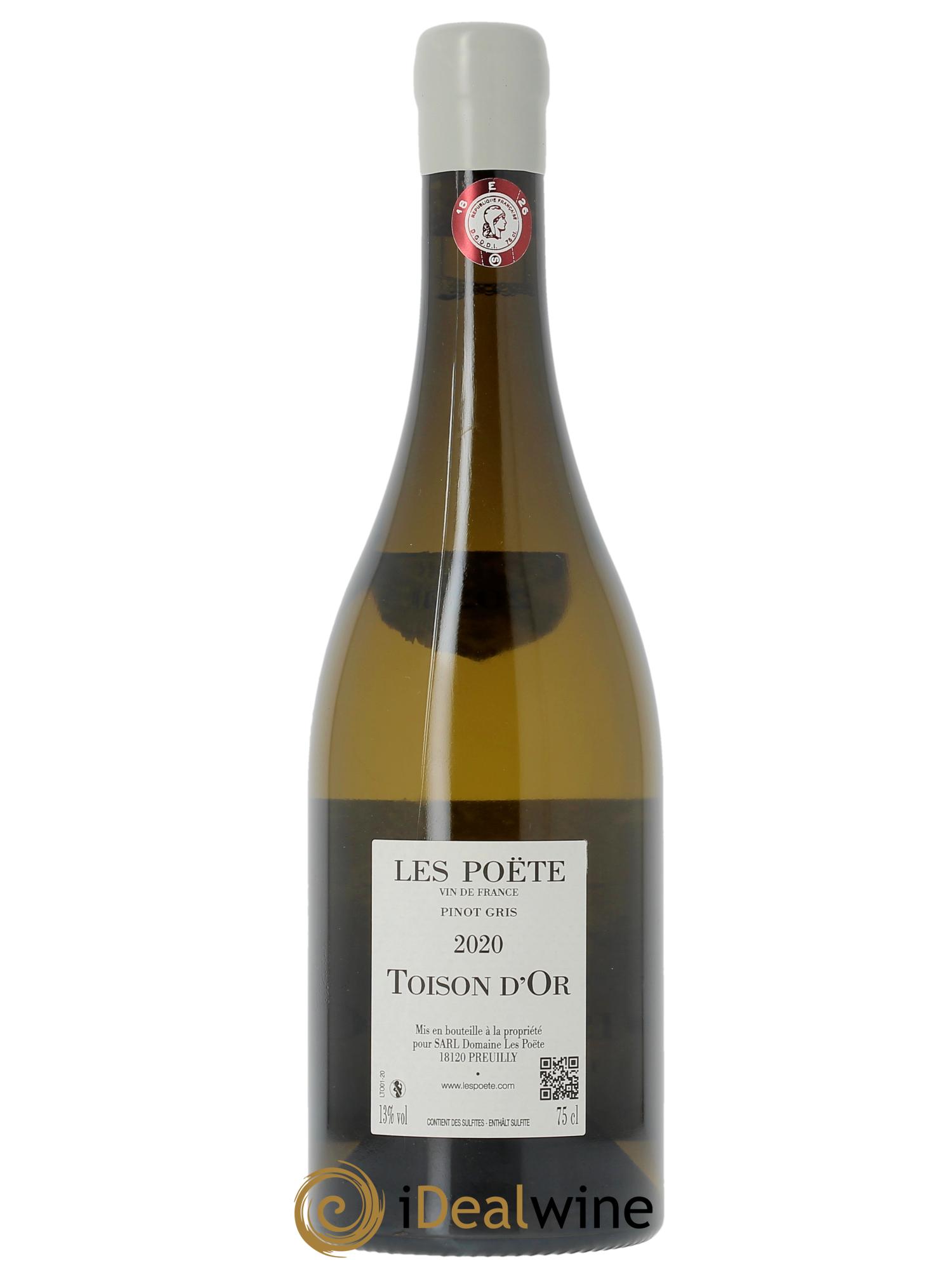 Vin de France (anciennement Reuilly) Toison d'Or Les Poëte 2020 - Lot de 1 bouteille - 1