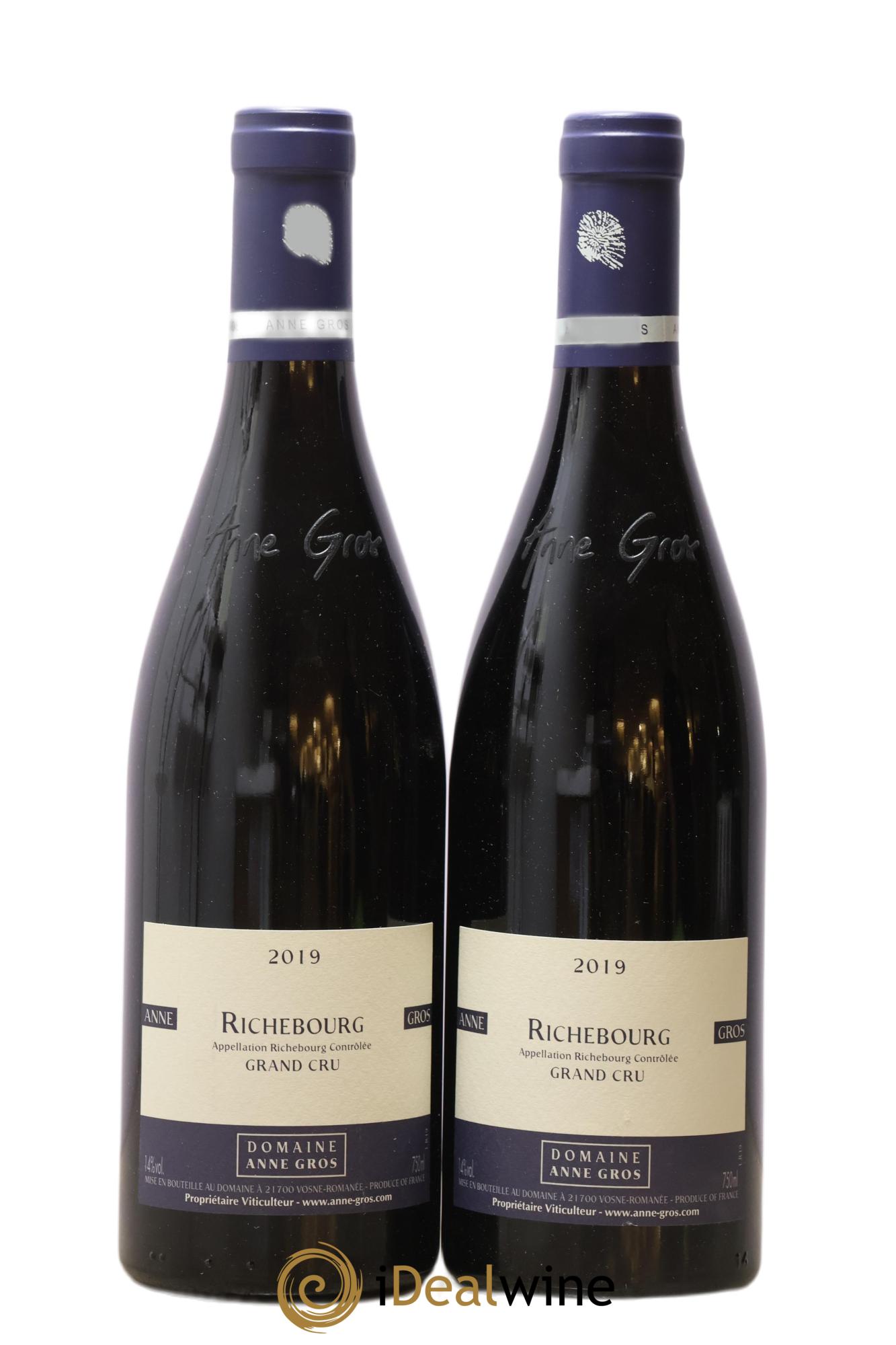 Richebourg Grand Cru Anne Gros 2019 - Lot of 2 bottles - 0