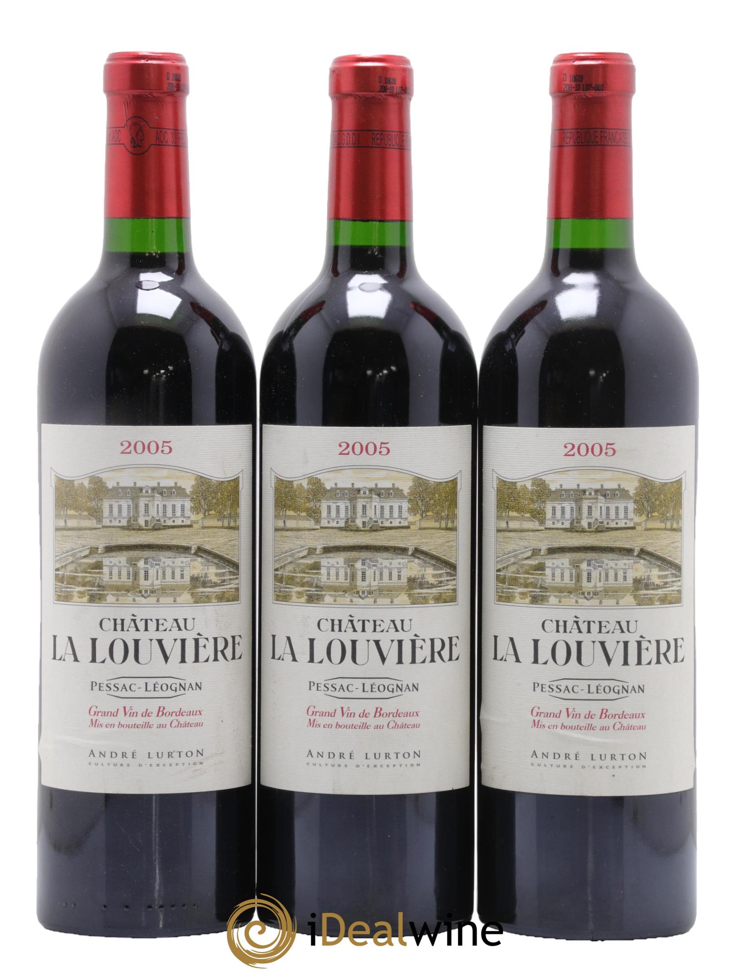 Château la Louvière 2005 - Lot de 3 bouteilles - 0