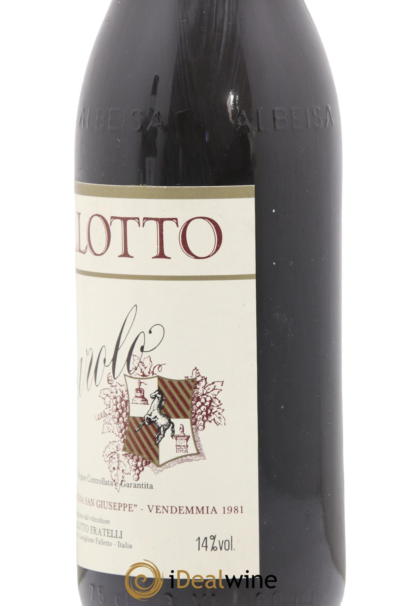 Barolo DOCG Riserva Bricco Boschis Vigna San Giuseppe Cavallotto 1981 - Posten von 1 Flasche - 1