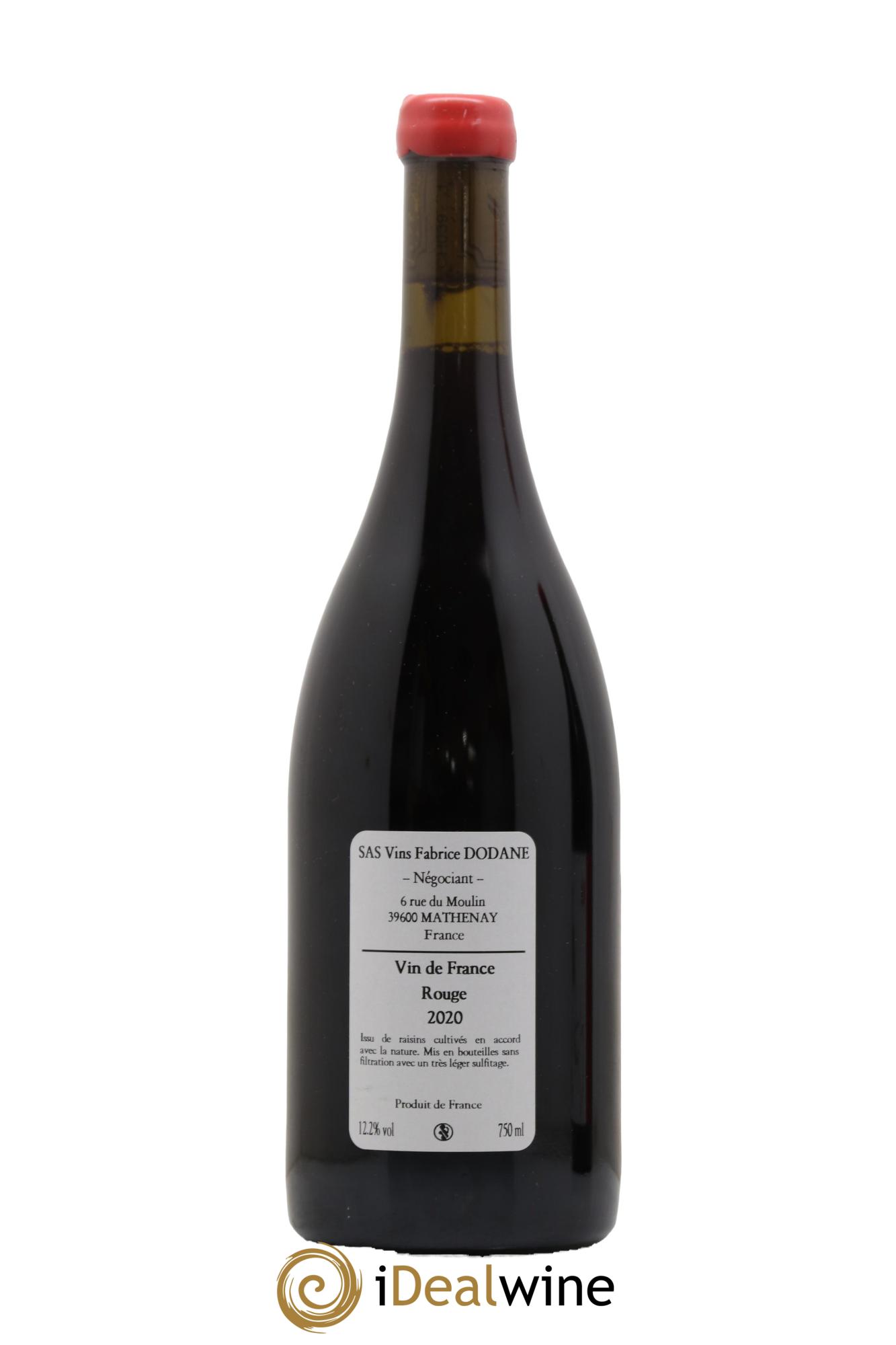 Vin de France GG Le Dos D Chat Domaine Fabrice Dodane 2020 - Lot de 1 bouteille - 1