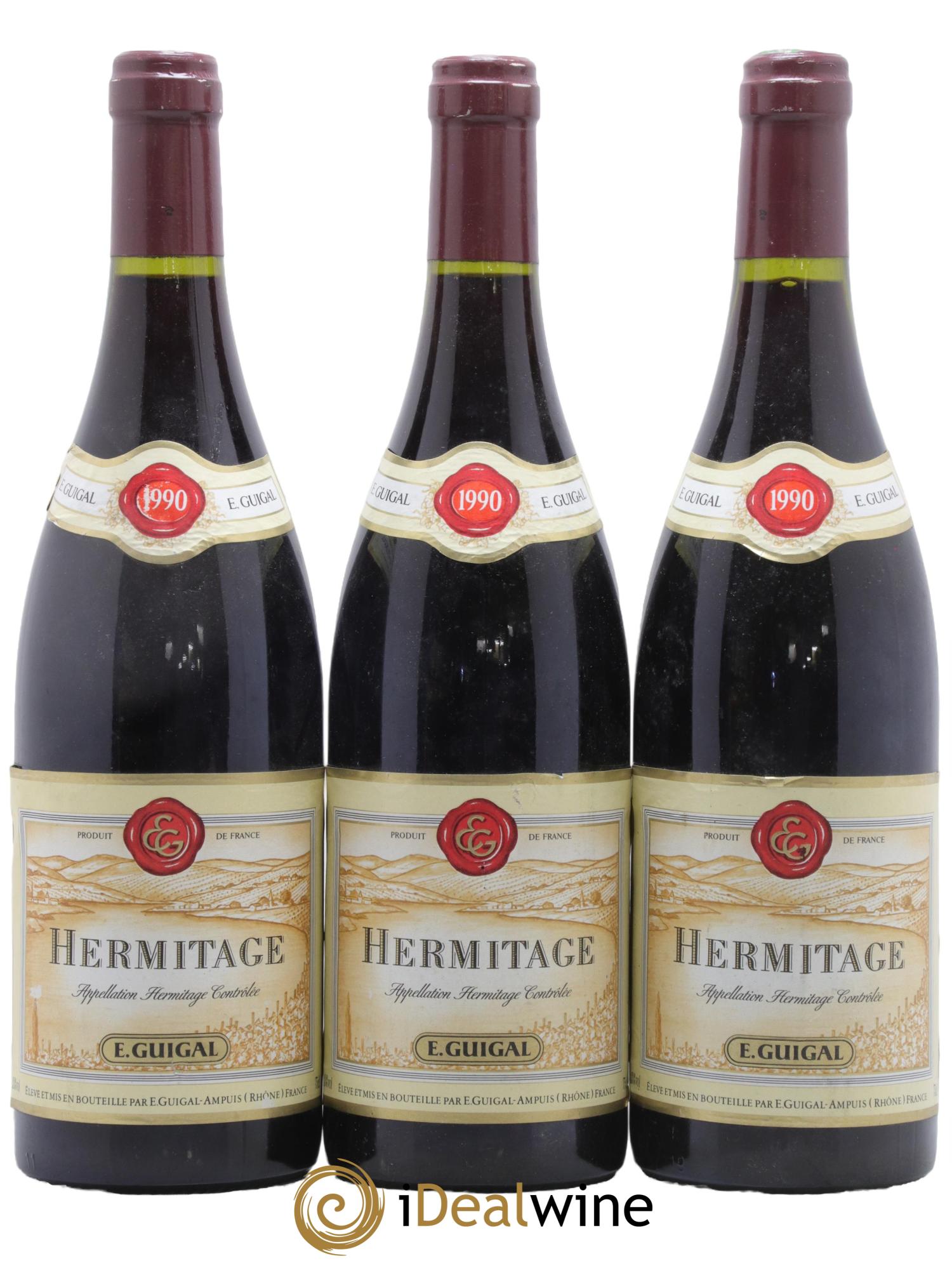 Hermitage Guigal 1990 - Posten von 3 Flaschen - 0