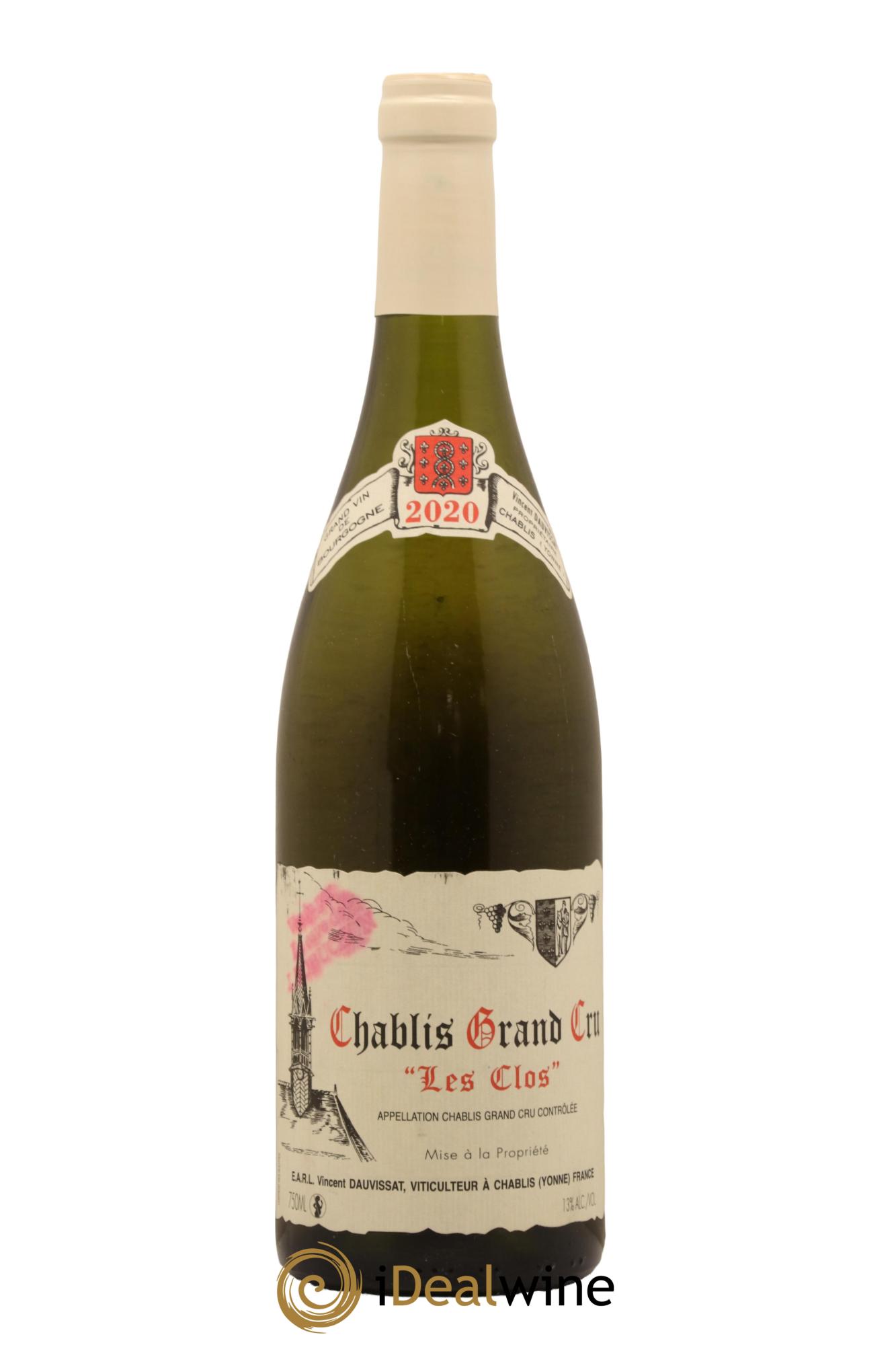 Chablis Grand Cru Les Clos Vincent Dauvissat (Domaine) 2020 - Lot de 1 bouteille - 0