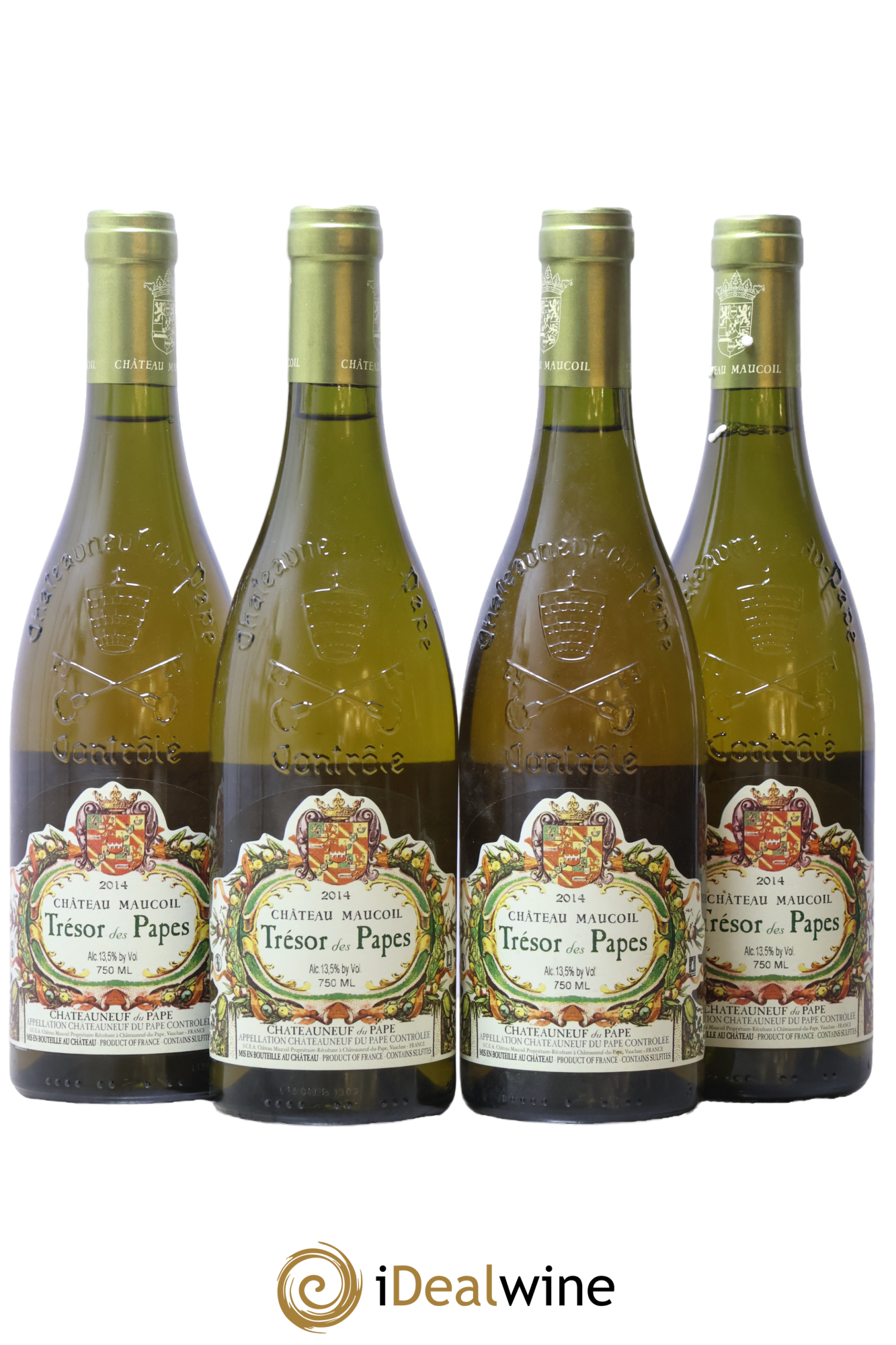 Châteauneuf-du-Pape Trésor Des Papes Château Maucoil 2014 - Lote de 4 botellas - 0