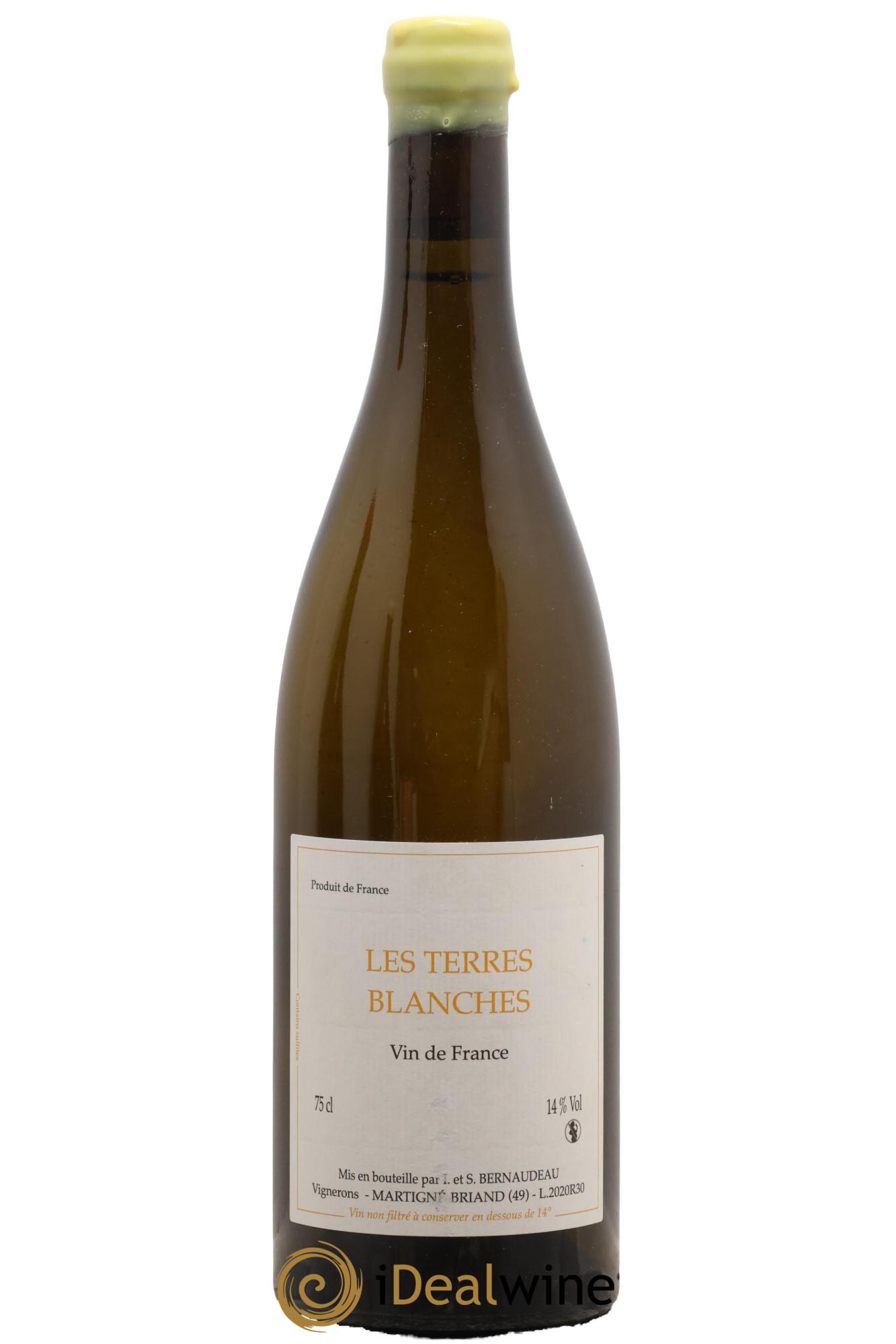 Vin de France Les Terres Blanches Stéphane Bernaudeau 2020 - Lot de 1 bouteille - 0