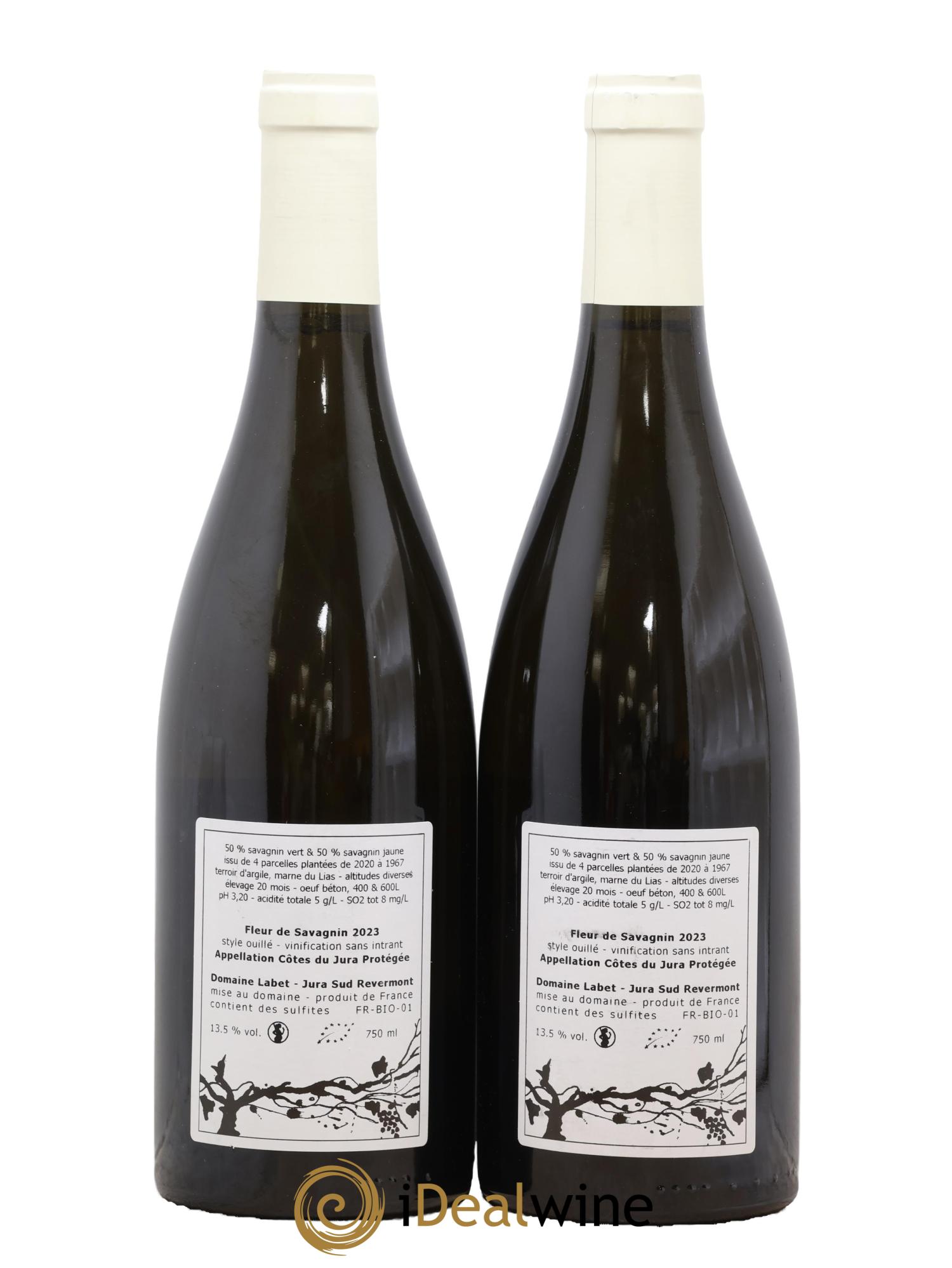 Côtes du Jura Fleur de Savagnin Romain - Julien  - Charline Labet 2023 - Lot de 2 bouteilles - 1