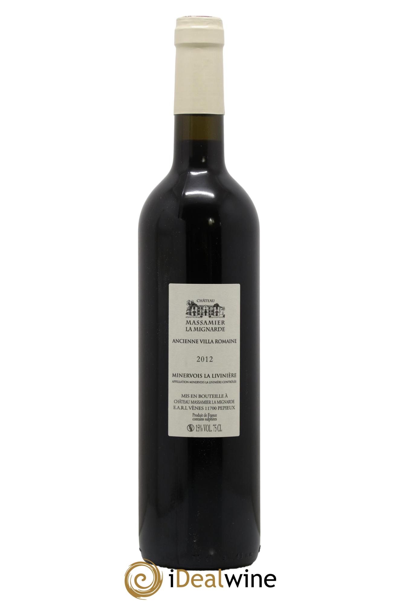 Minervois La Livinière Domus Maximus MMXII Château Massamier La Mignarde 2012 - Lot de 1 bouteille - 1