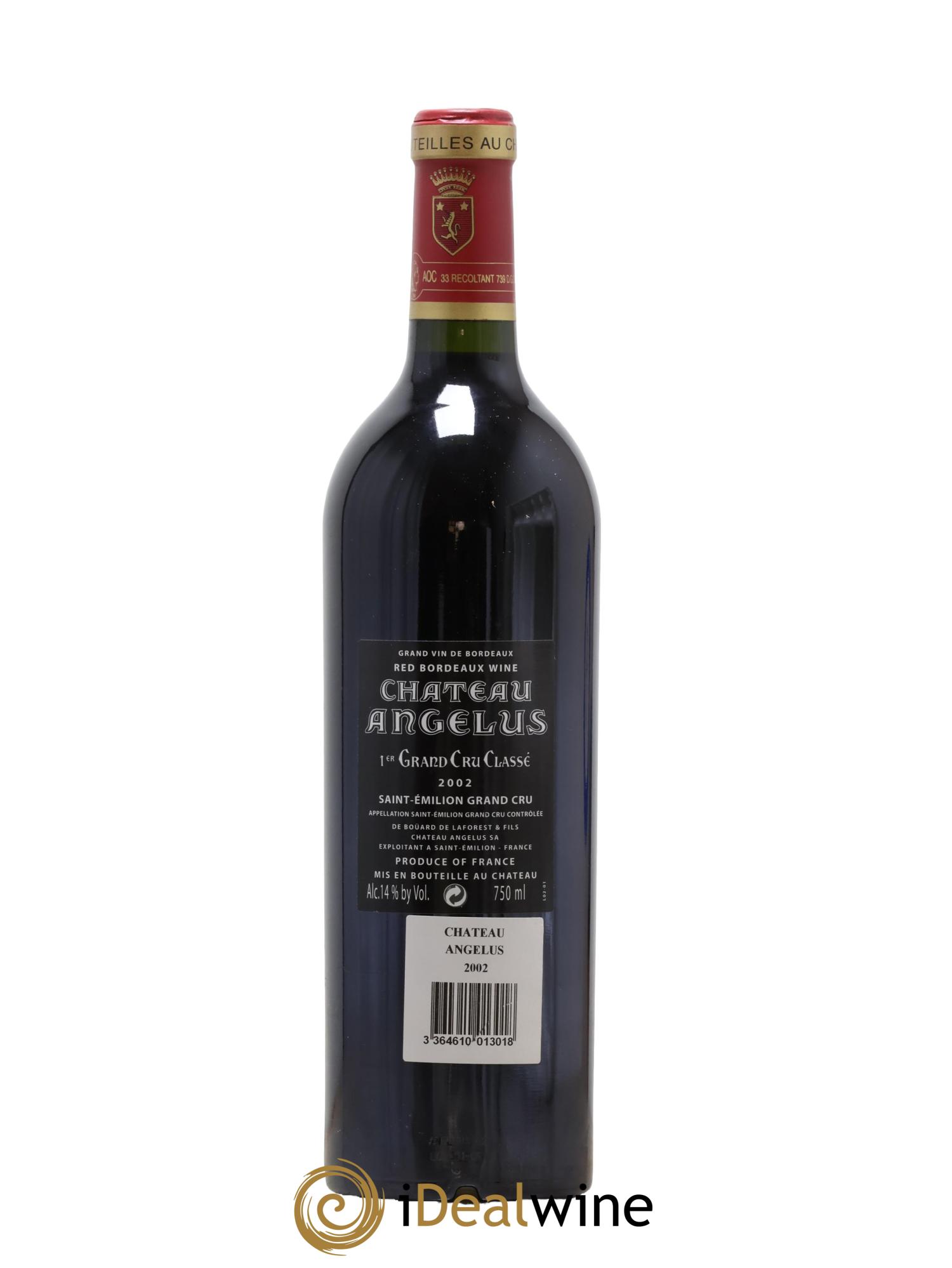 Château Angélus 1er Grand Cru Classé A 2002 - Lot de 1 bouteille - 2