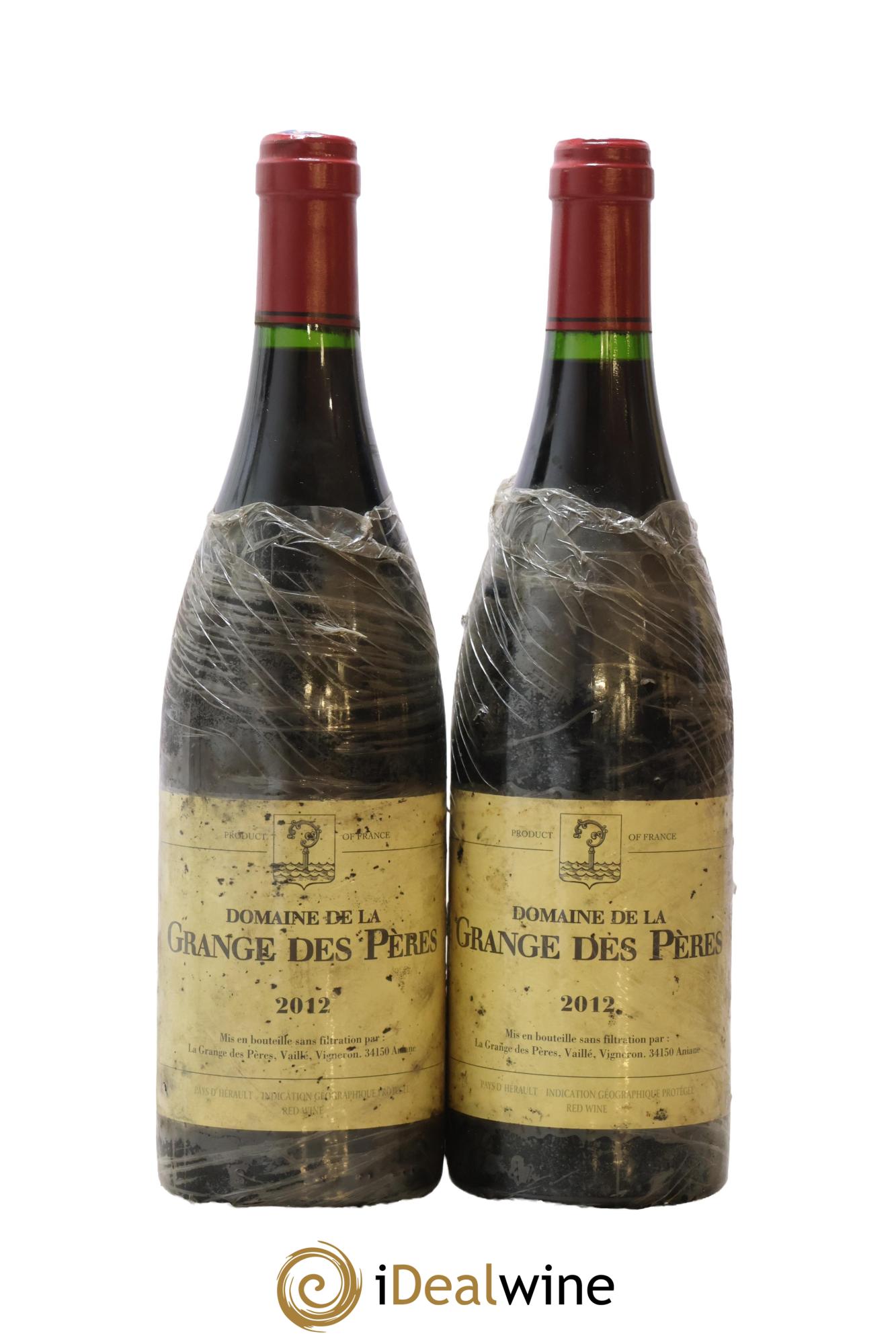 IGP Pays d'Hérault Grange des Pères Laurent Vaillé 2012 - Posten von 2 Flaschen - 0