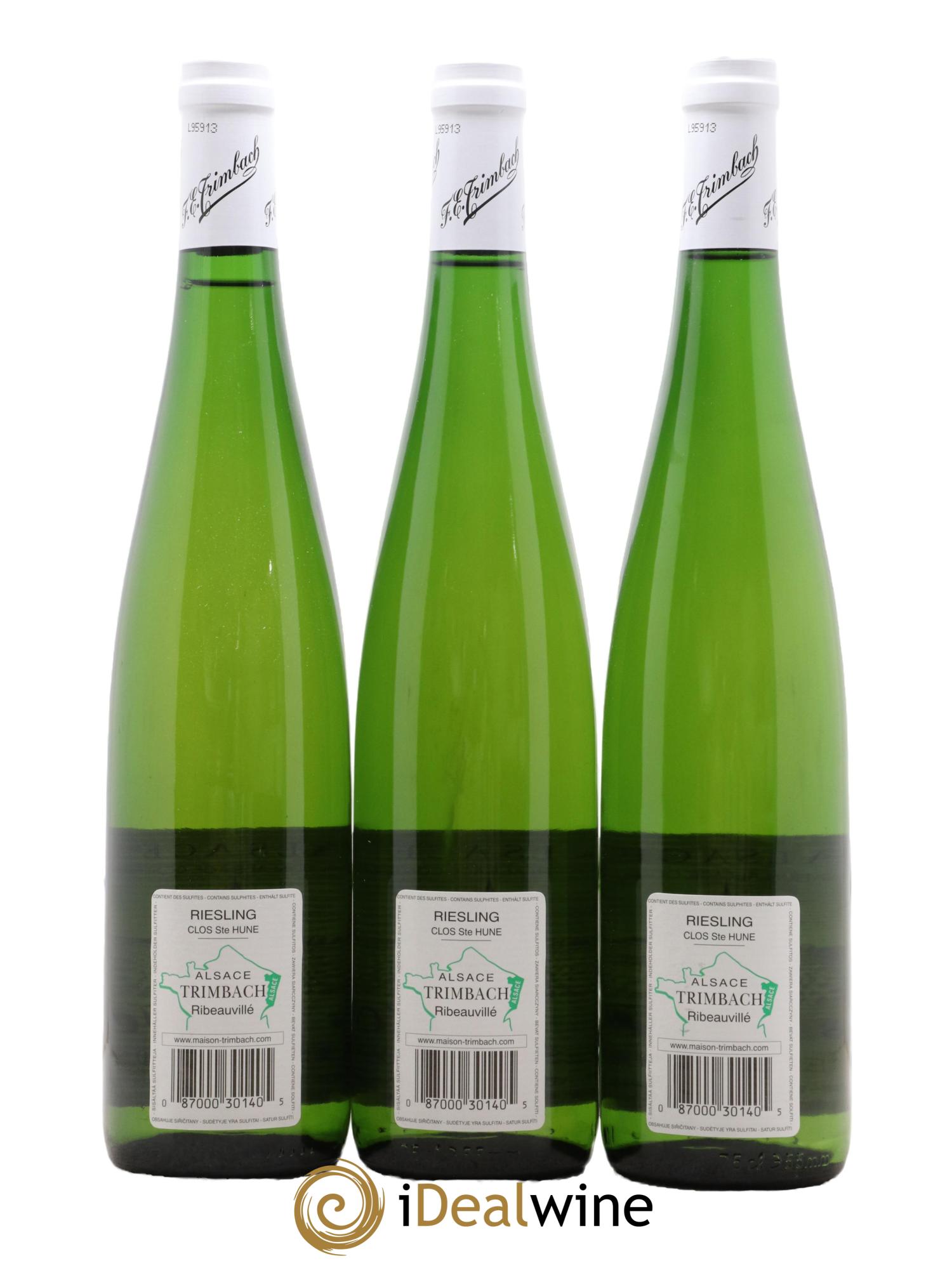 Alsace Riesling Clos Sainte-Hune Trimbach (Domaine) 2009 - Lot de 3 bouteilles - 1