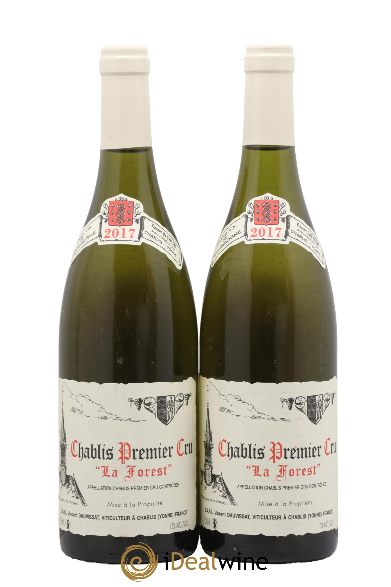 Chablis 1er Cru La Forest Vincent Dauvissat (Domaine) 2017 - Lot de 2 bouteilles - 0