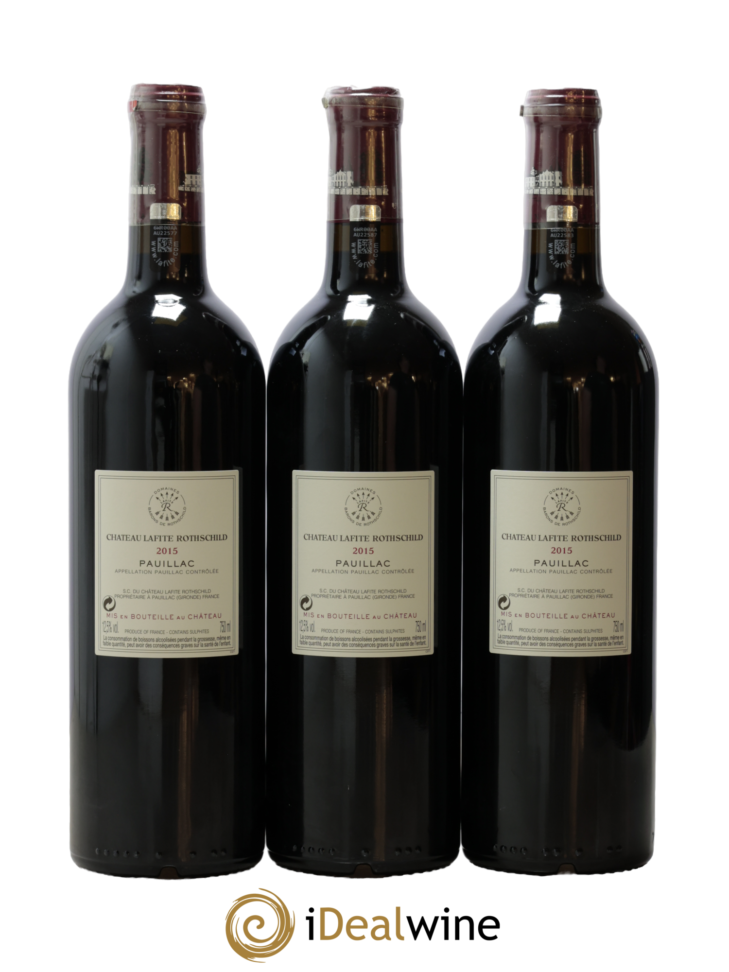 Château Lafite Rothschild 1er Grand Cru Classé 2015 - Lot de 3 bouteilles - 1