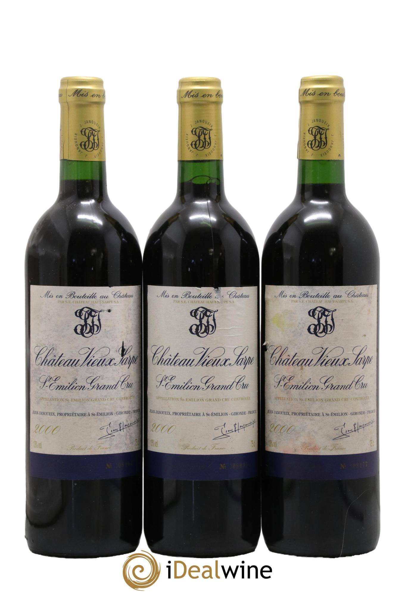 Château Vieux Sarpe  2000 - Lot de 3 bouteilles - 0