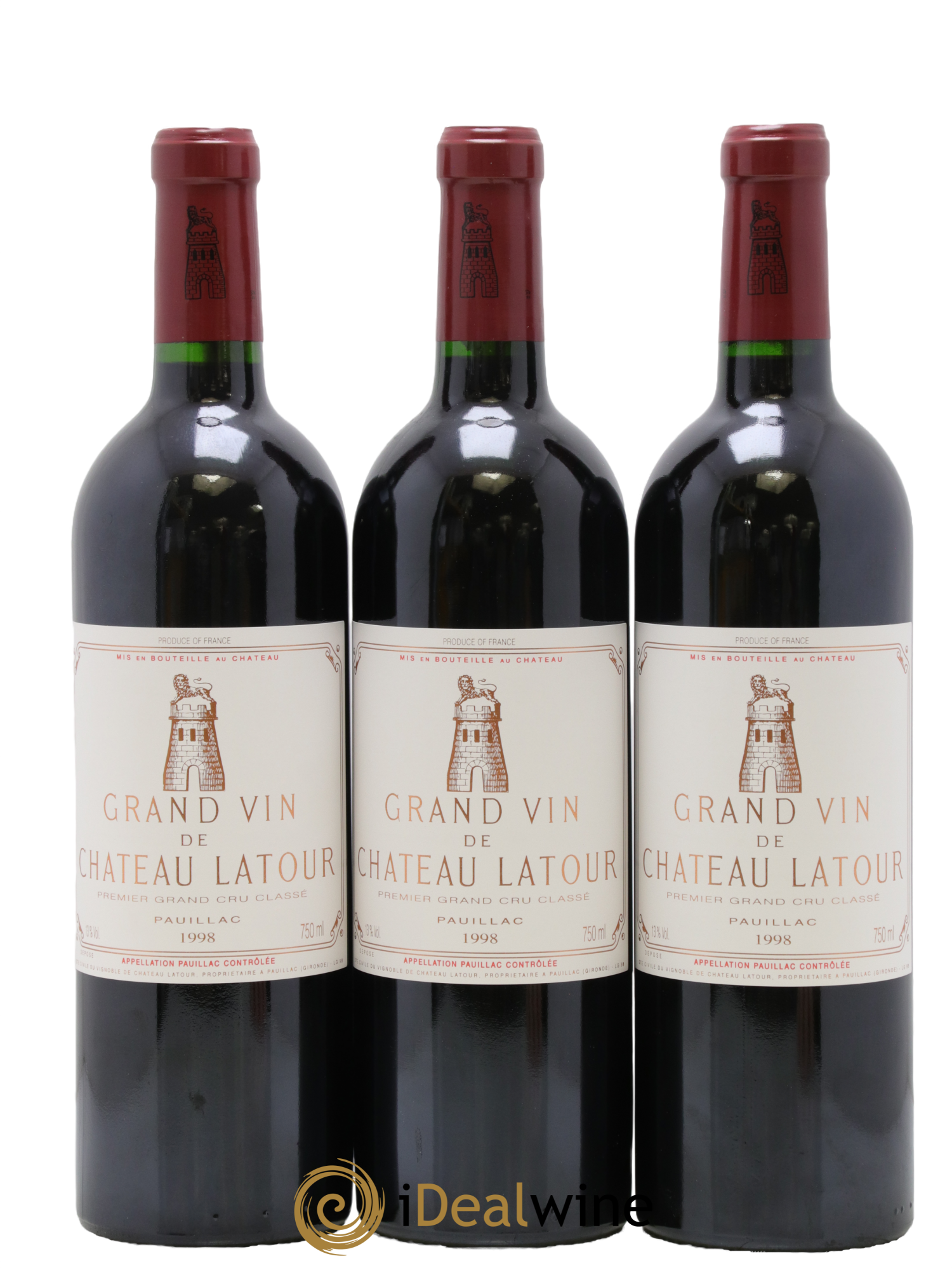 Château Latour 1er Grand Cru Classé 1998 - Lot of 3 bottles - 0