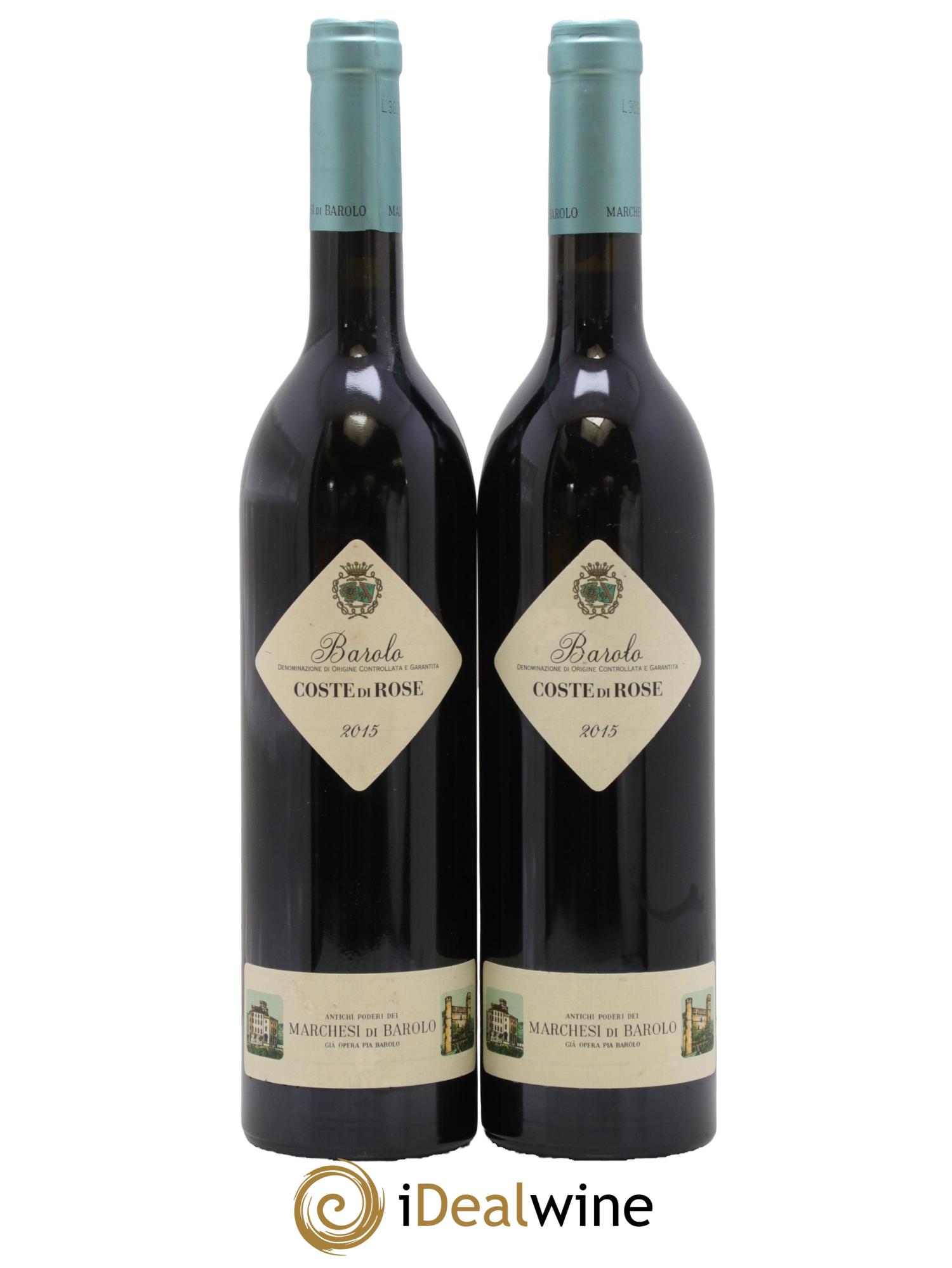 Barolo DOCG Coste Di Rose Marchesi Di Barolo 2015 - Lot de 2 bouteilles - 0