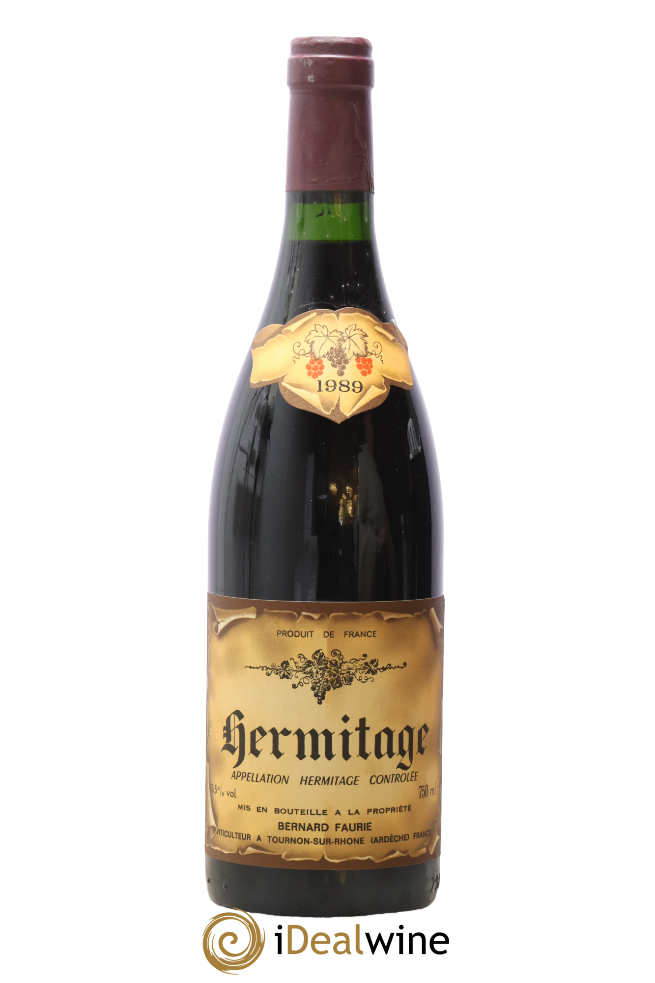 Hermitage Bernard Faurie 1989 - Lot de 1 bouteille - 0