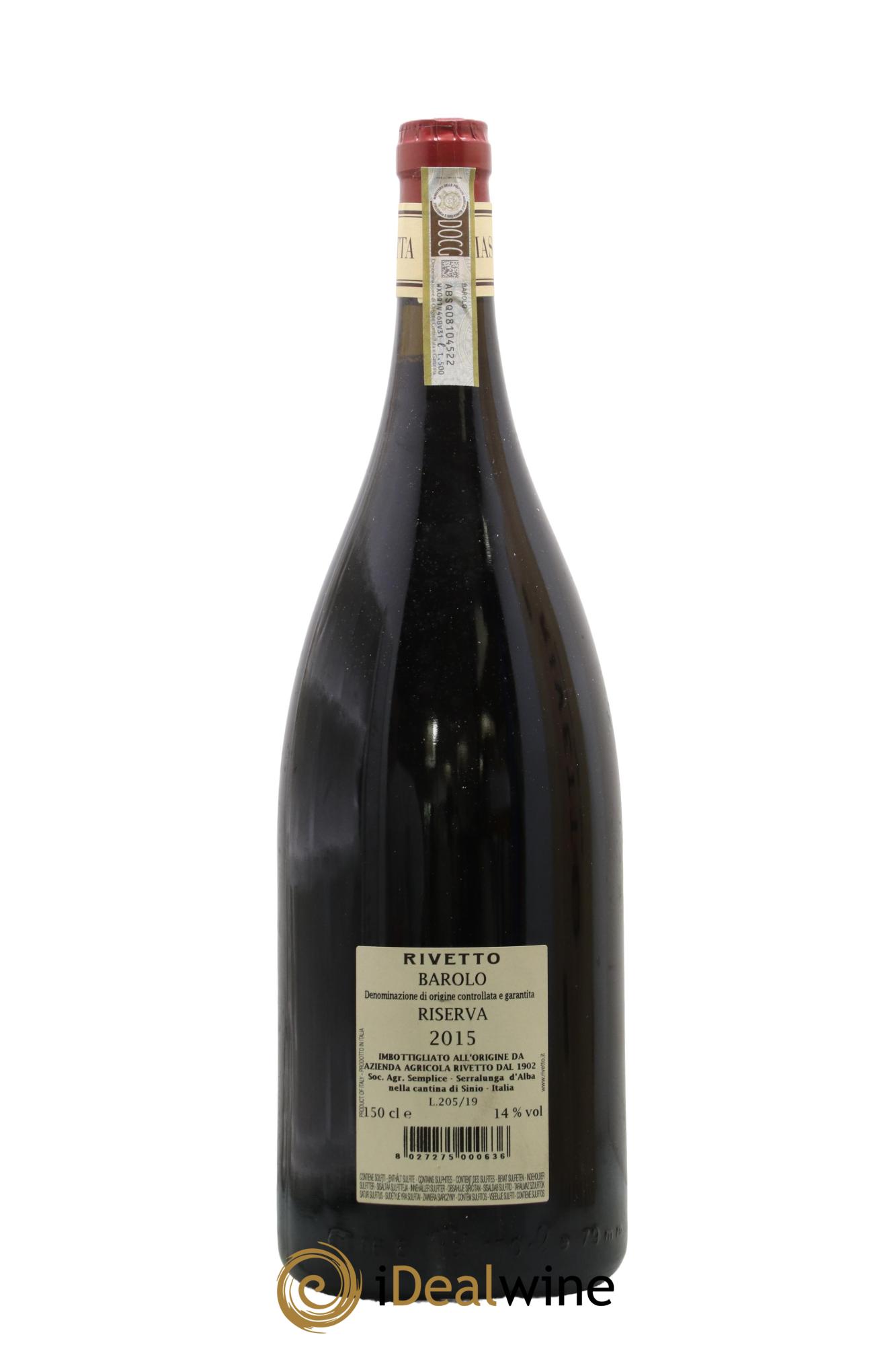 Barolo Riserva Leon Rivetto 2015 - Posten von 1 Magnum - 2