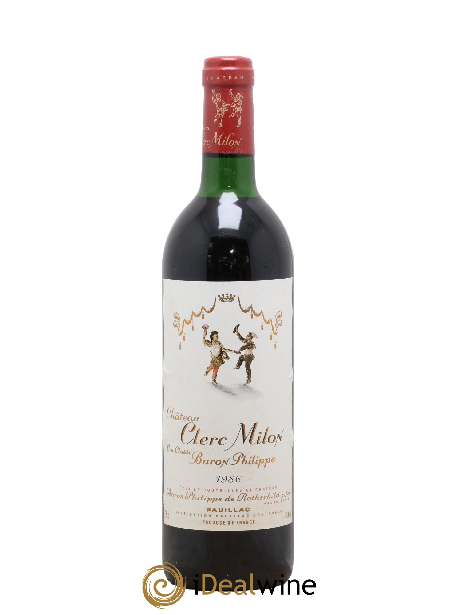 Château Clerc Milon 5ème Grand Cru Classé 1986 - Lot of 1 bottle - 0
