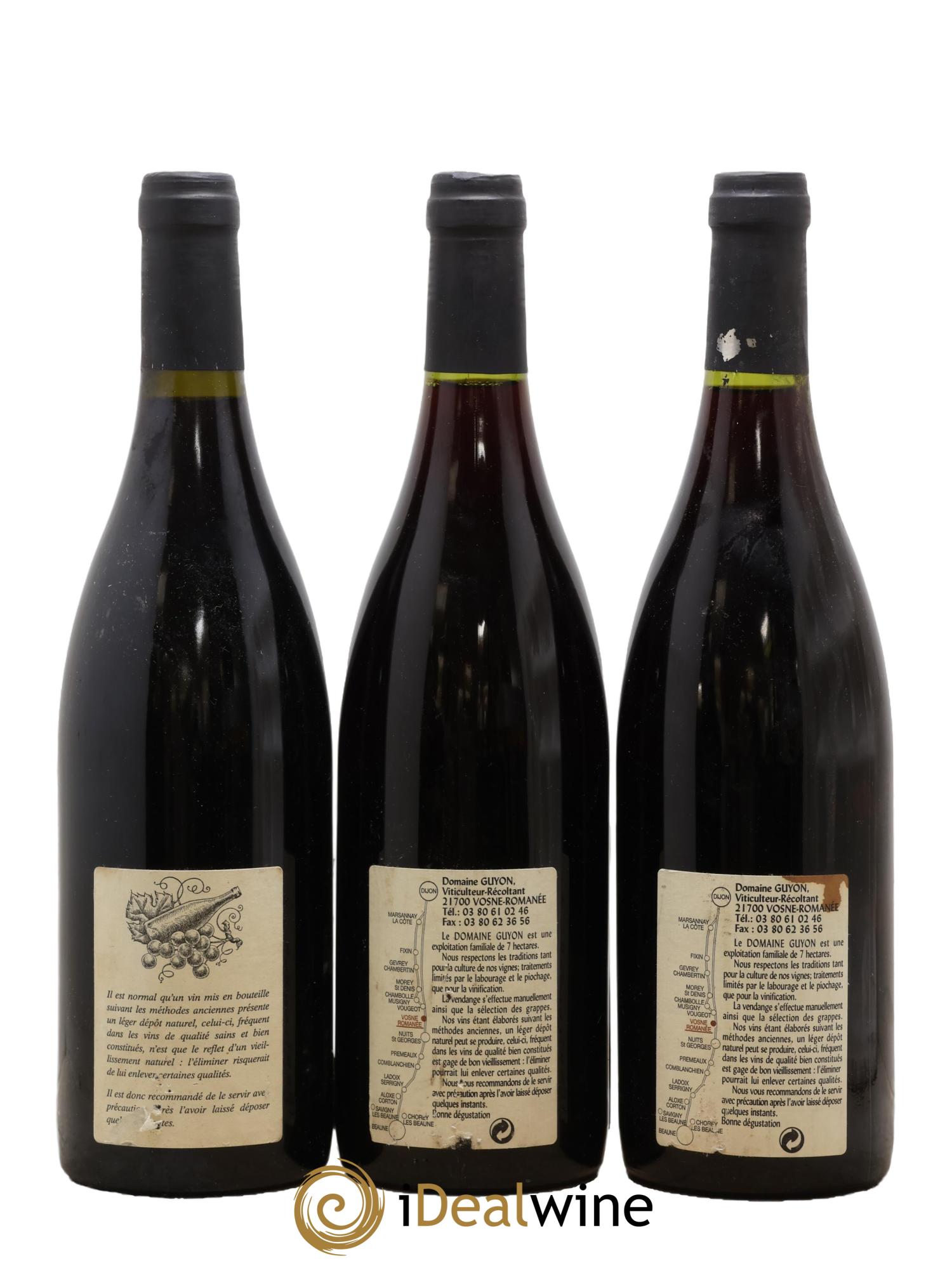 Echézeaux Grand Cru Guyon (Domaine) 1995 - Lotto di 3 bottiglie - 1