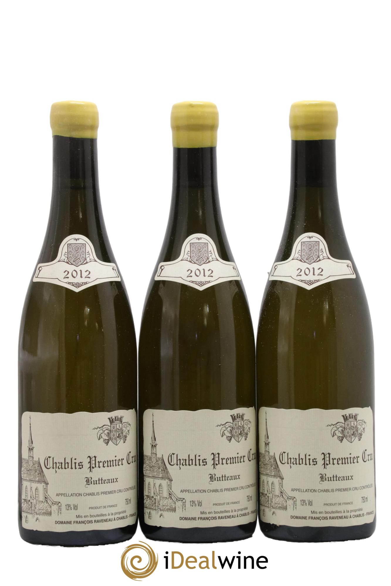 Chablis 1er Cru Butteaux Raveneau (Domaine) 2012 - Lotto di 3 bottiglie - 0