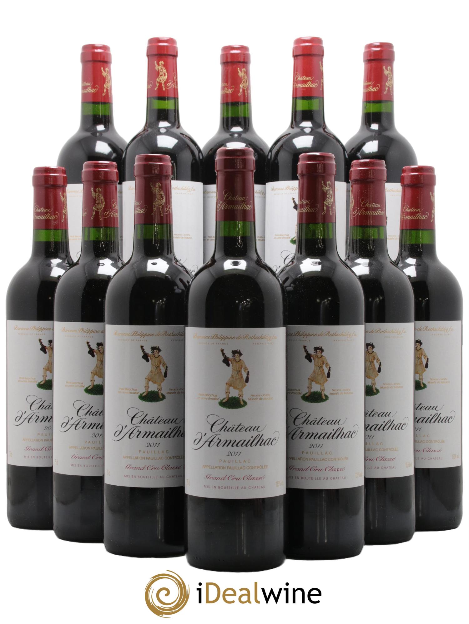 Château d' Armailhac - Mouton Baron(ne) Philippe 5ème Grand Cru Classé 2011 - Lot of 12 bottles - 0