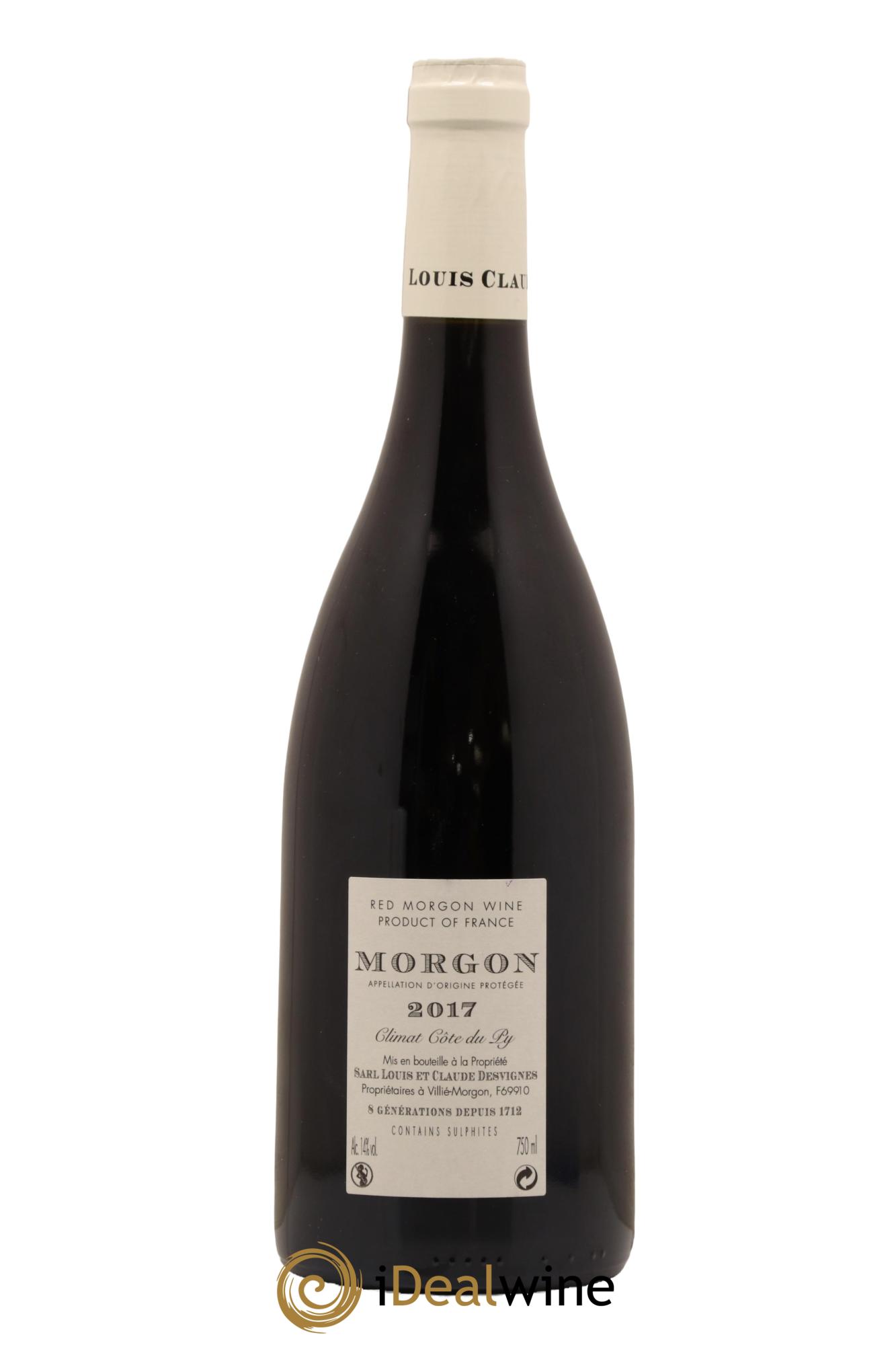 Morgon Côte de Py Javernières Louis-Claude Desvignes 2017 - Lot de 1 bouteille - 1