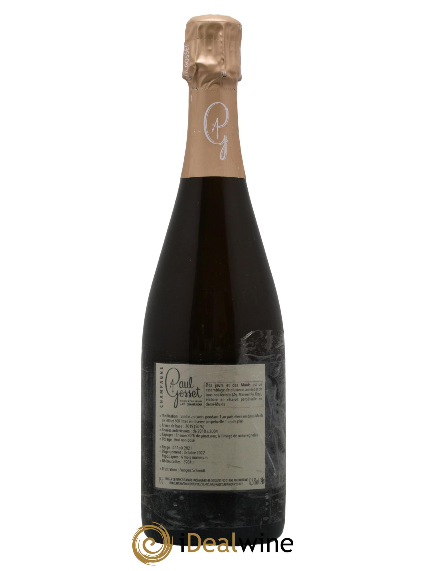 Des Jours et Des Muids Paul Gosset - Lot de 1 bouteille - 1