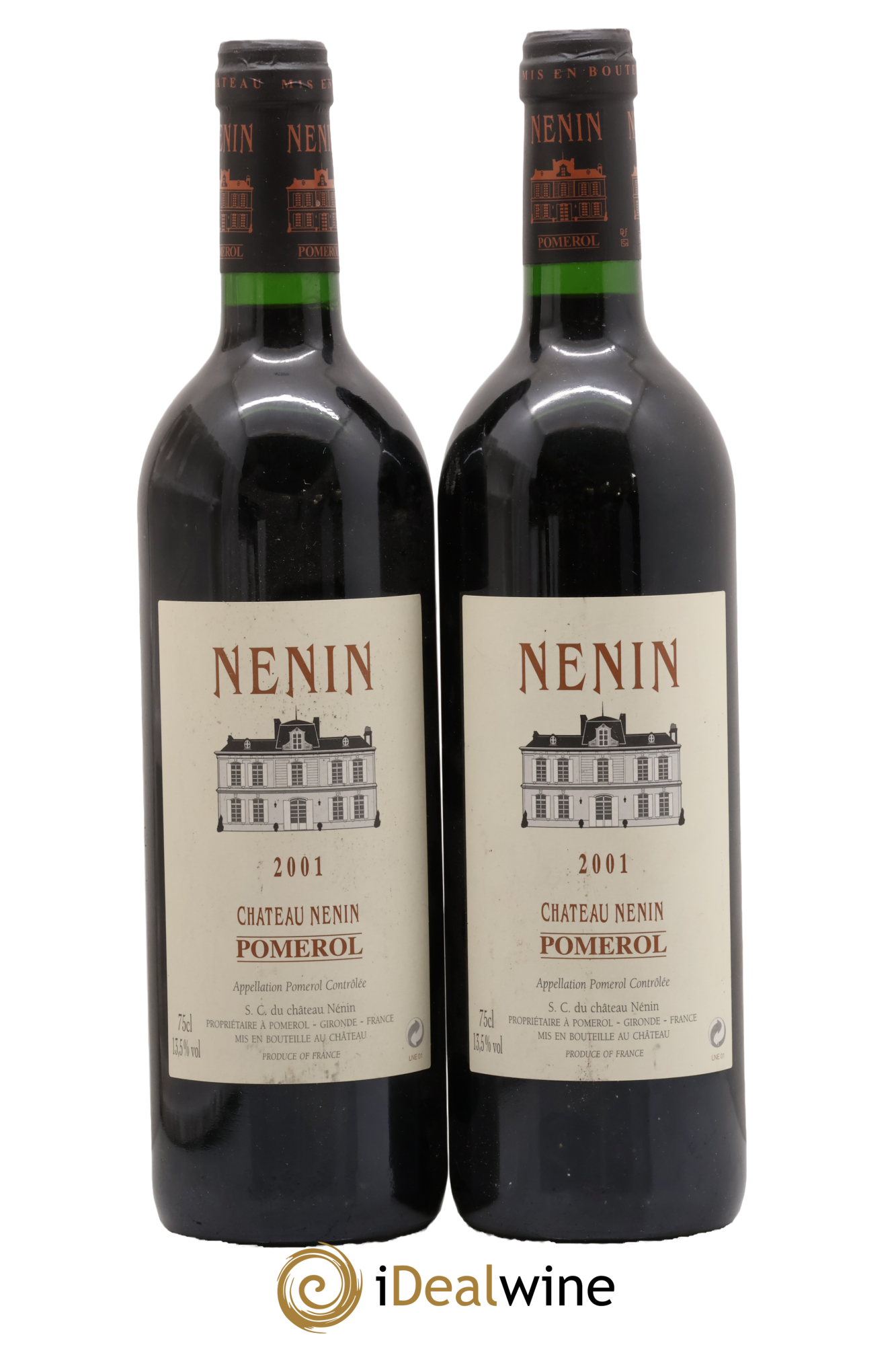 Château Nenin 2001 - Lot of 2 bottles - 0