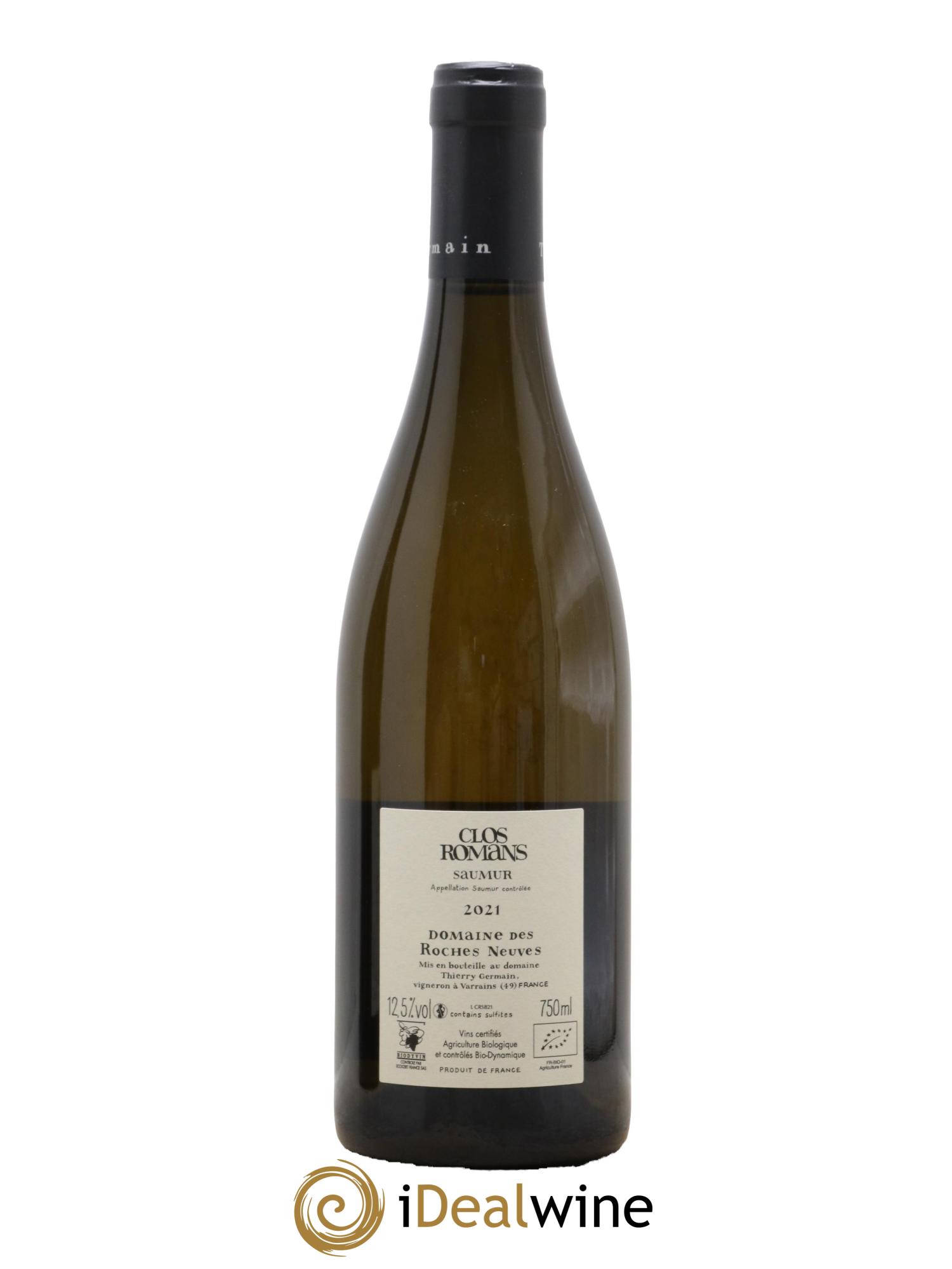 Saumur Clos Romans Domaine des Roches Neuves - Thierry Germain 2021 - Lotto di 1 bottiglia - 1