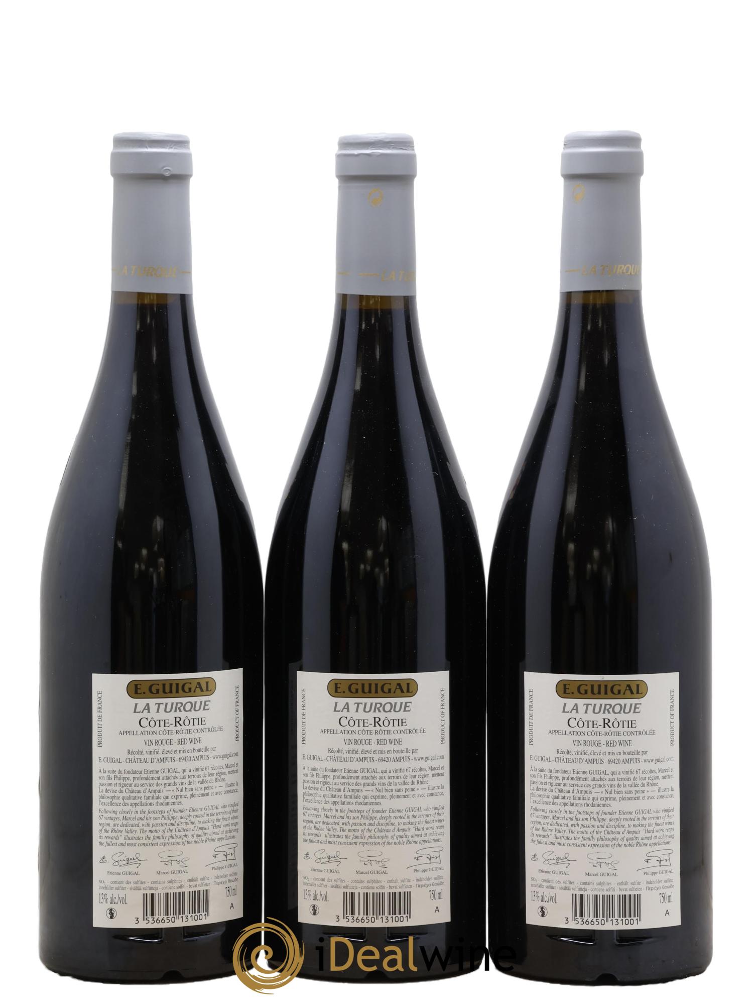 Côte-Rôtie La Turque Guigal 2014 - Lot de 3 bouteilles - 1