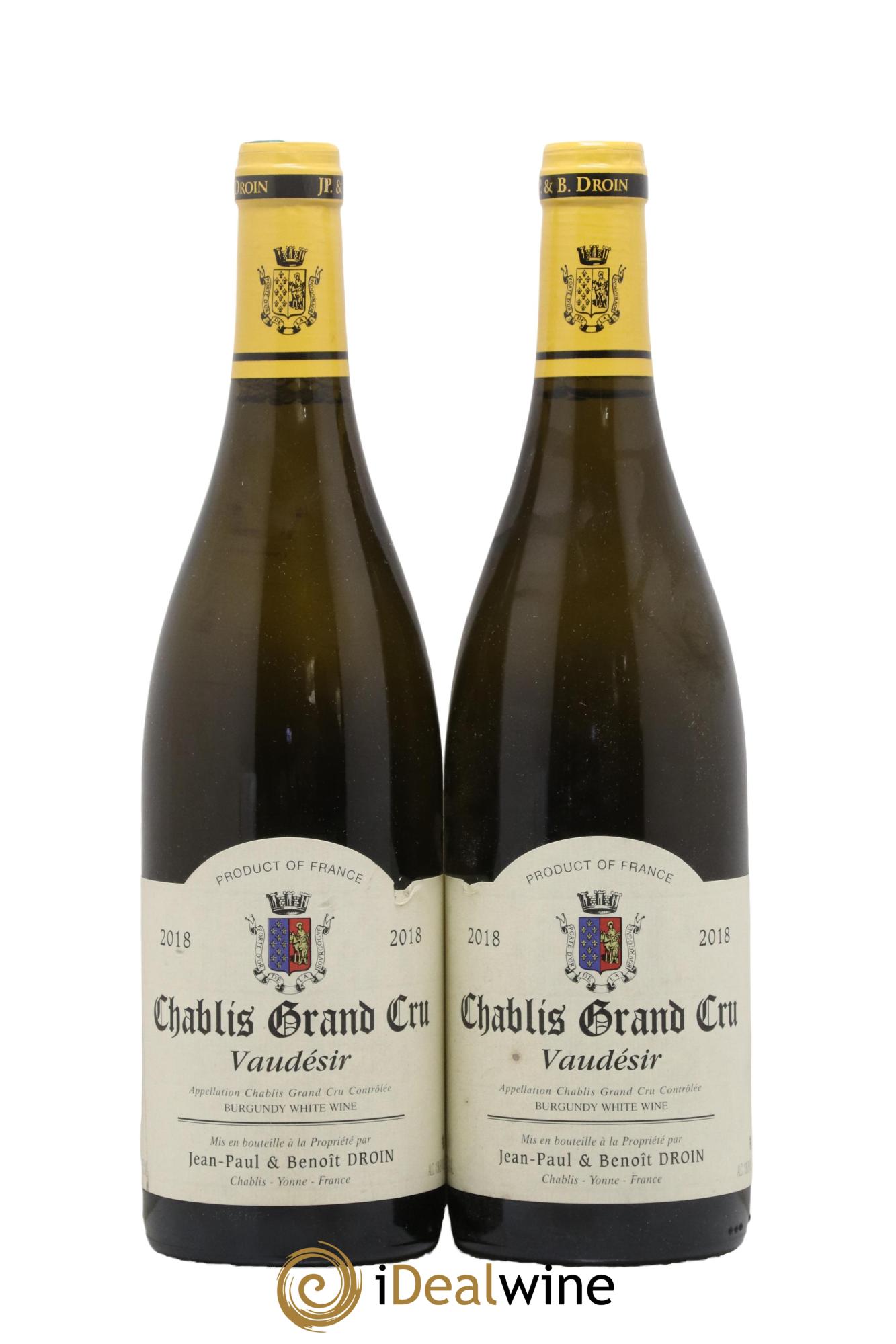 Chablis Grand Cru Vaudésir Jean-Paul & Benoît Droin (Domaine) 2018 - Lot de 2 bouteilles - 0