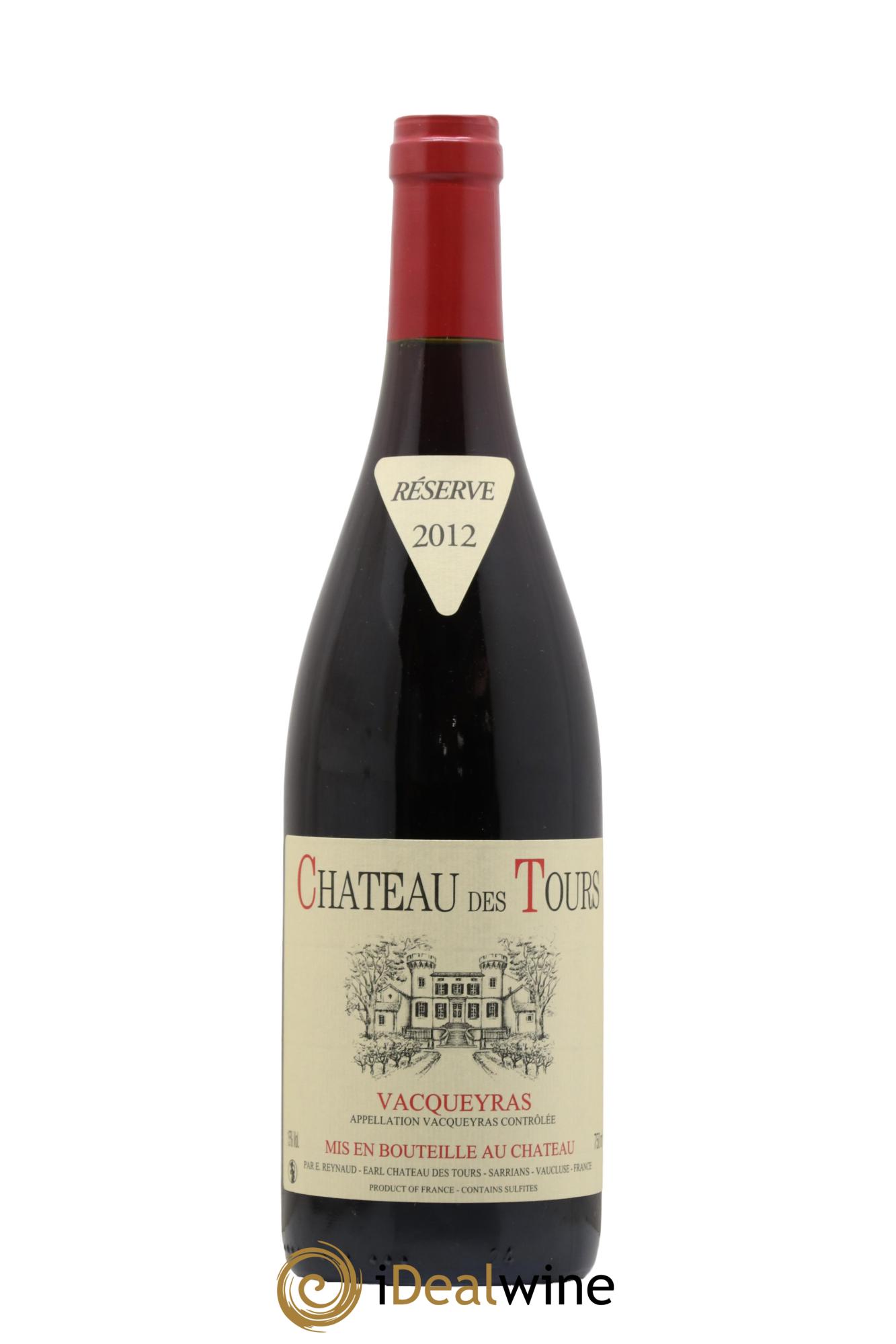 Vacqueyras Château des Tours Emmanuel Reynaud 2012 - Lot de 1 bouteille - 0