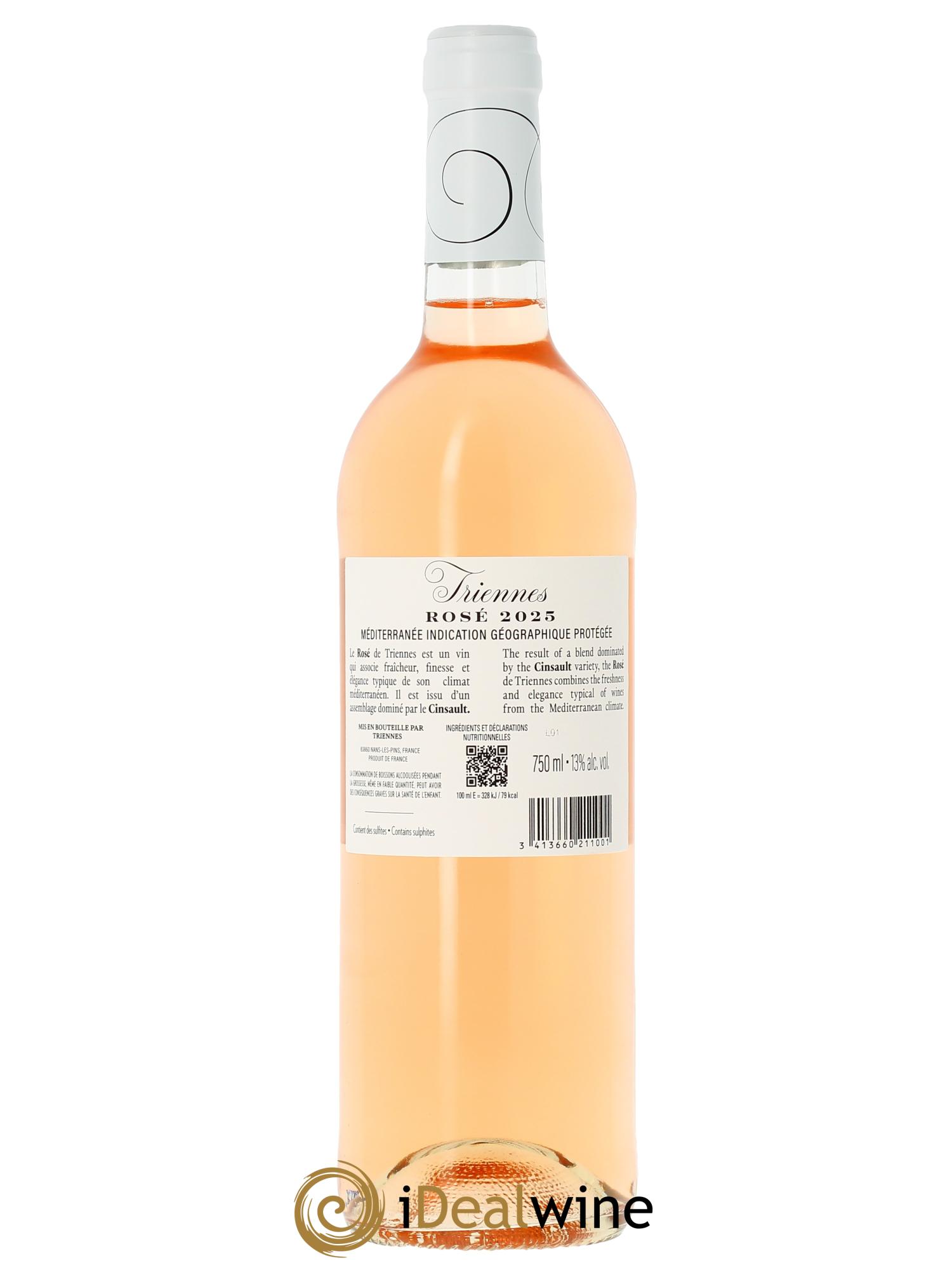 Méditerranée Rosé Triennes (Domaine) 2025 - Lot de 1 bouteille - 1