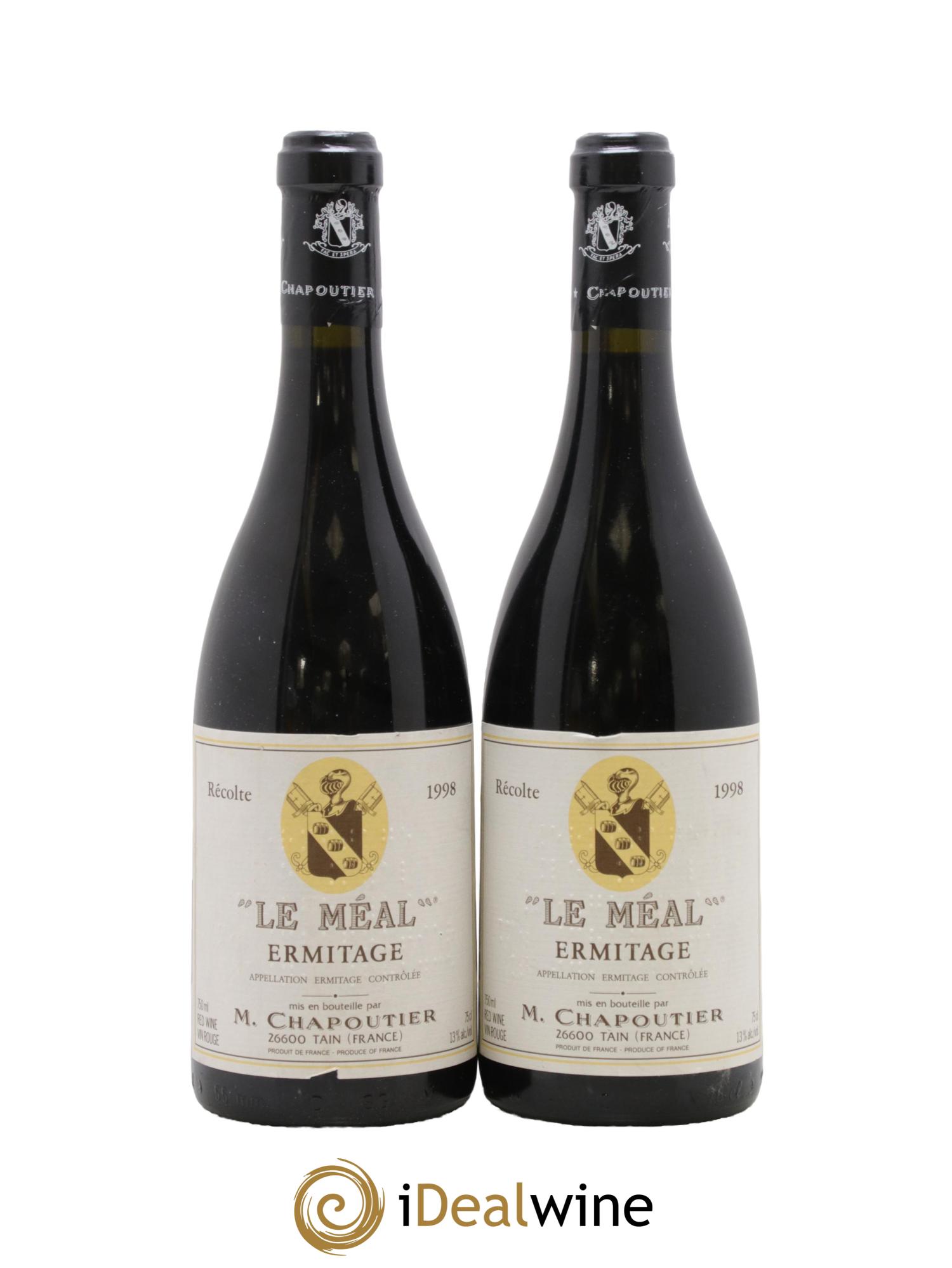 Hermitage Ermitage Le Méal Chapoutier 1998 - Lotto di 2 bottiglie - 0