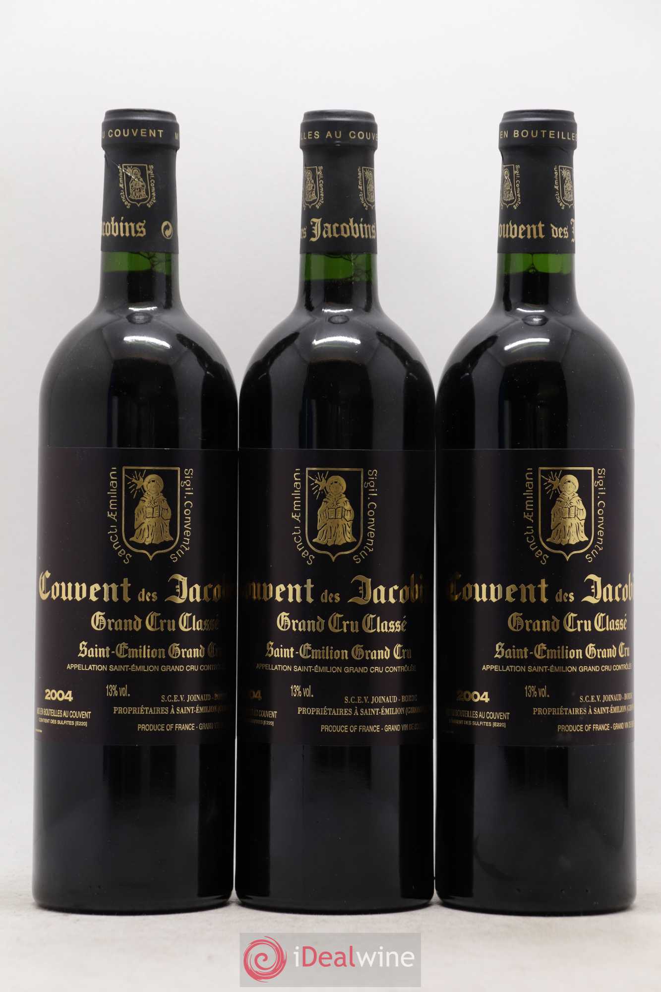 Château Couvent des Jacobins Grand Cru Classé  2004 - Lot de 6 bouteilles - 1