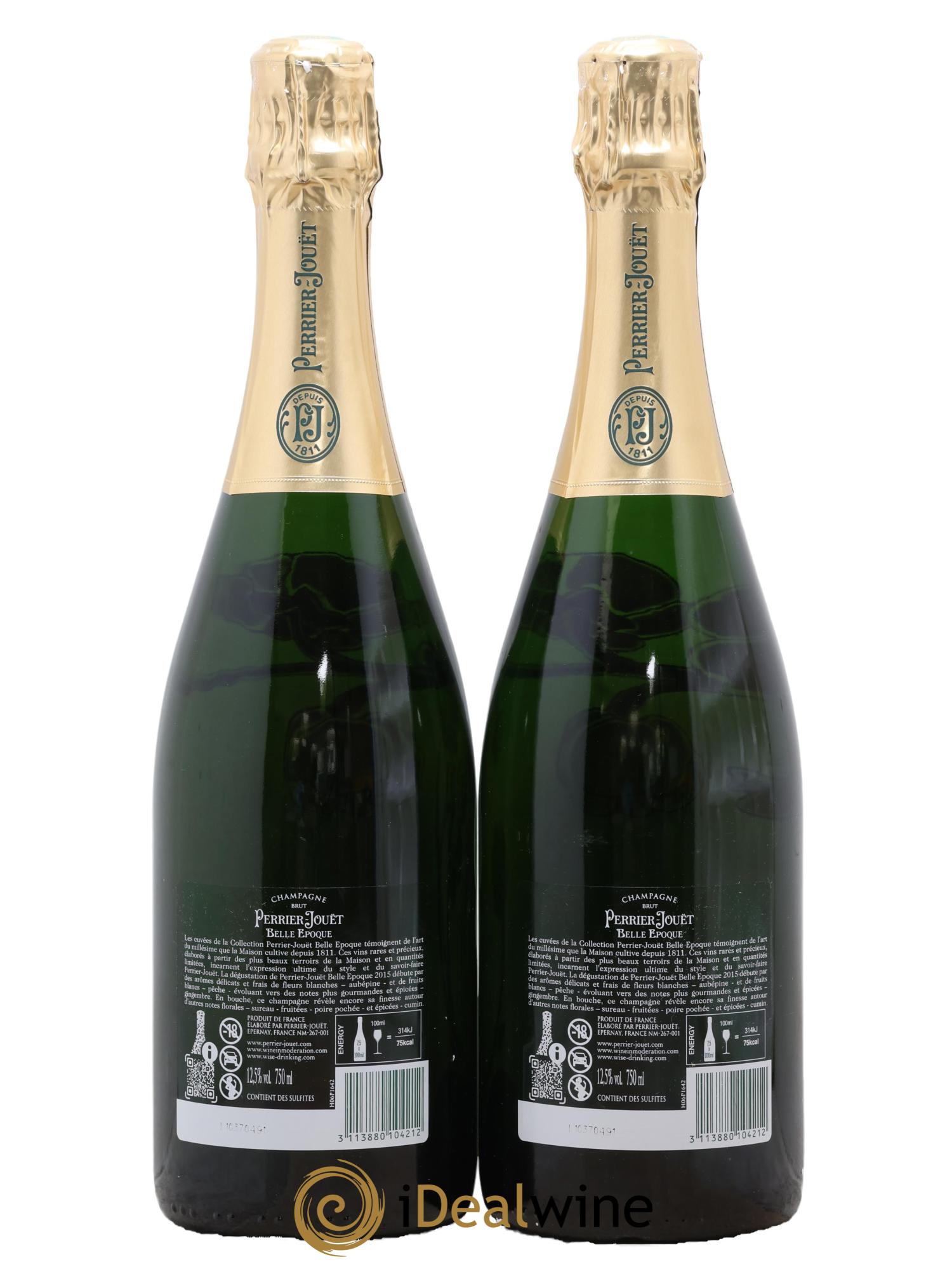 Cuvée Belle Epoque Brut Perrier-Jouët 2015 - Lot of 2 bottles - 1