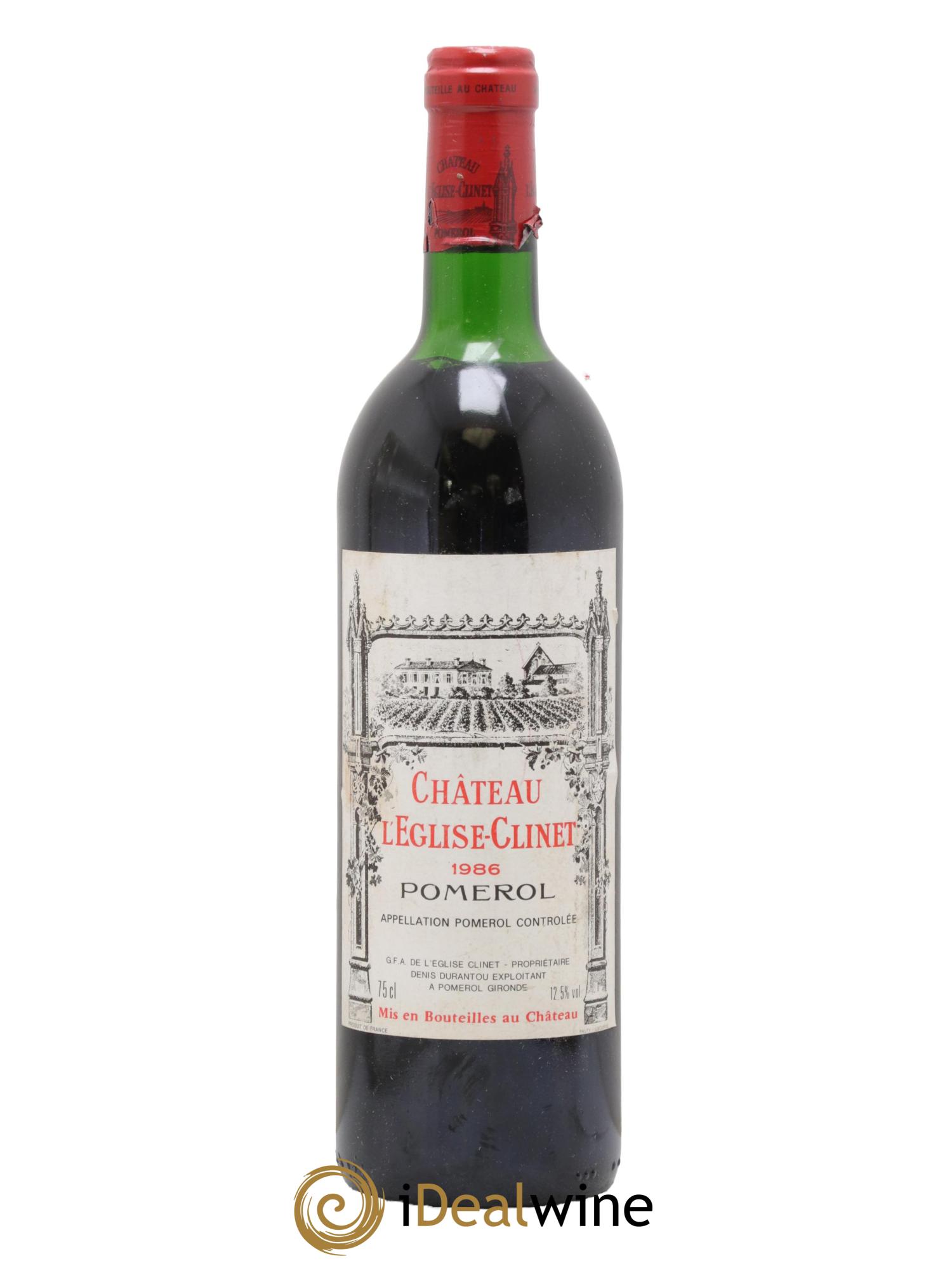 Château l' Église Clinet 1986 - Lot de 1 bouteille - 0