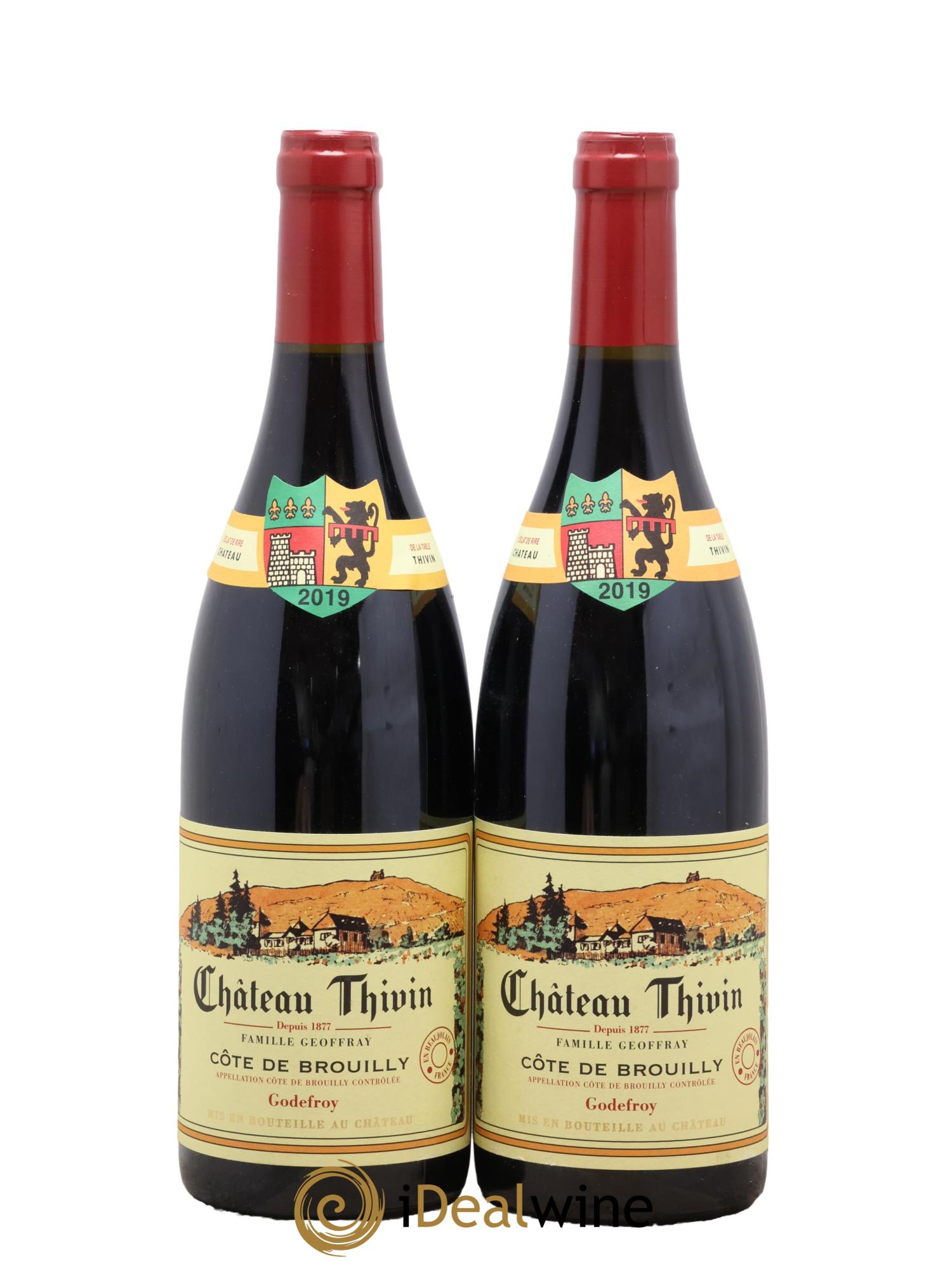 Côte de Brouilly Cuvée Godefroy Château Thivin 2019 - Lotto di 2 bottiglie - 0