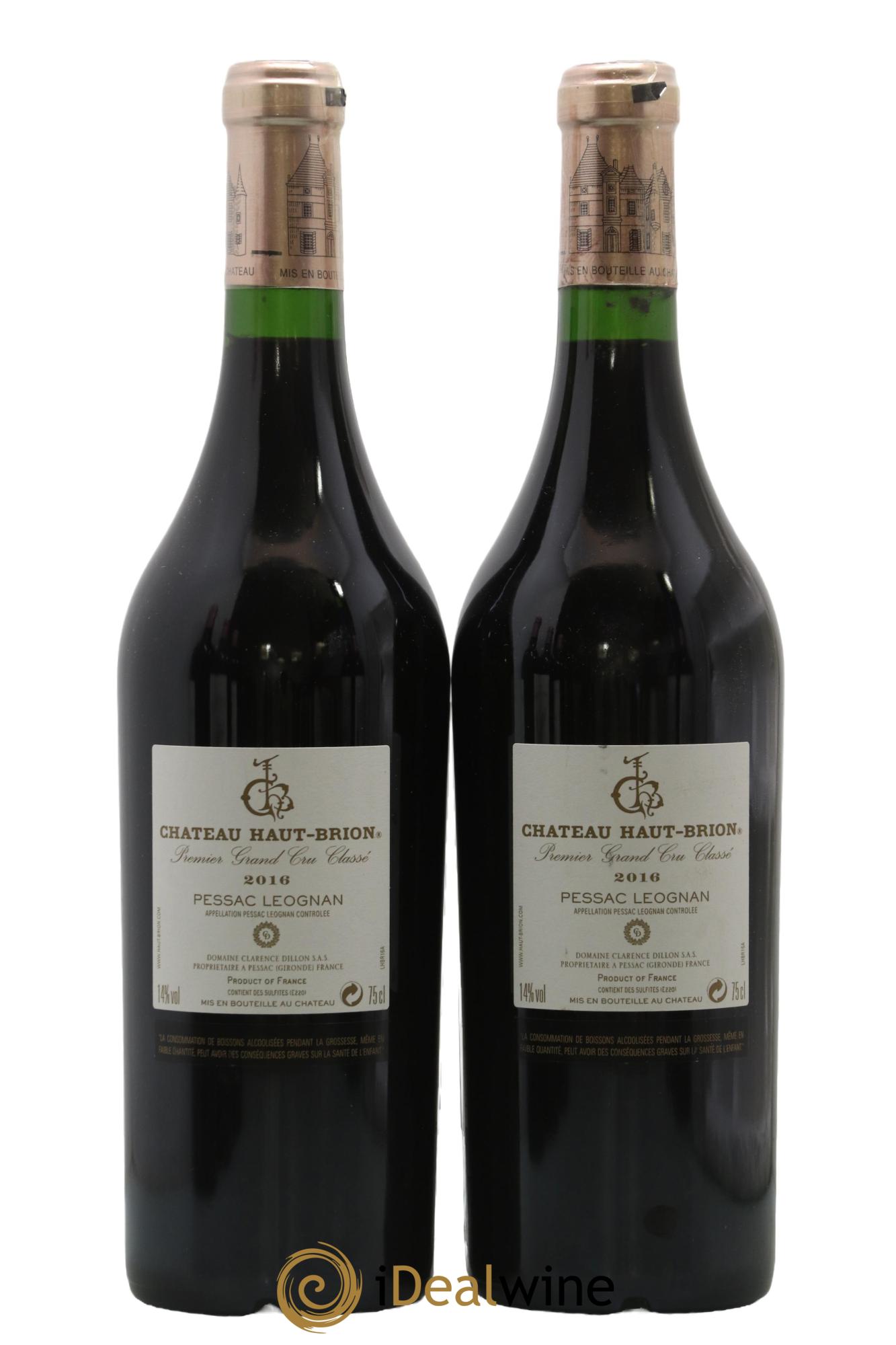 Château Haut Brion 1er Grand Cru Classé 2016 - Lot de 2 bouteilles - 1