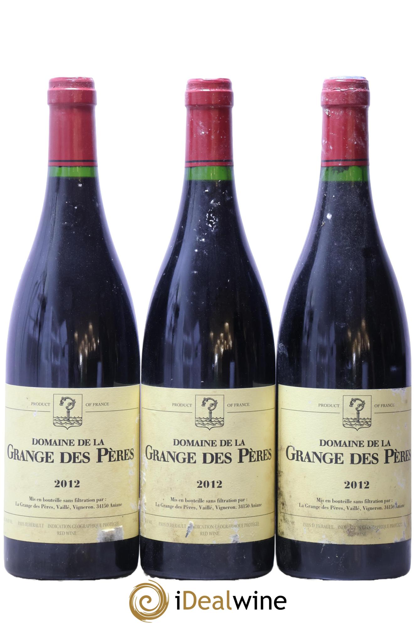 Pays d'Hérault Grange des Pères Laurent Vaillé 2012 - Lot de 3 bouteilles - 0