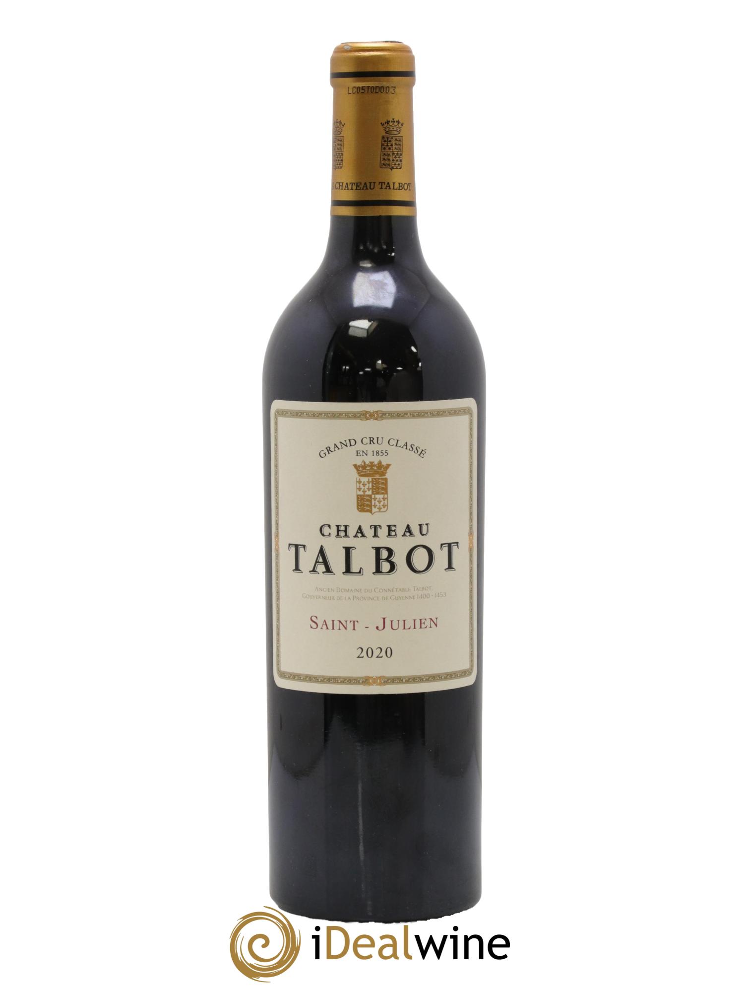 Château Talbot 4ème Grand Cru Classé 2020 - Lot de 1 bouteille - 0