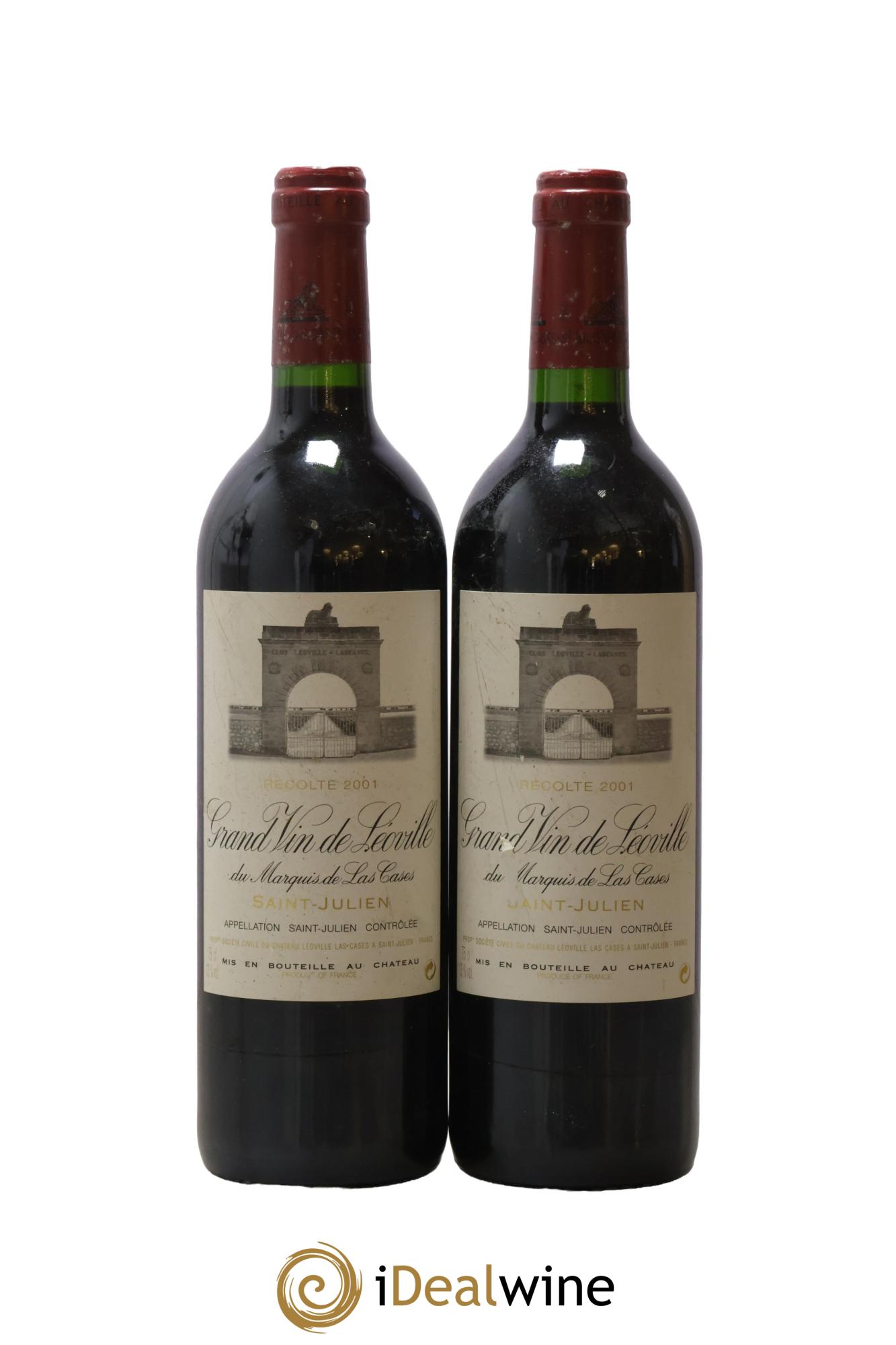 Château Léoville Las Cases 2ème Grand Cru Classé 2001 - Lotto di 2 bottiglie - 0