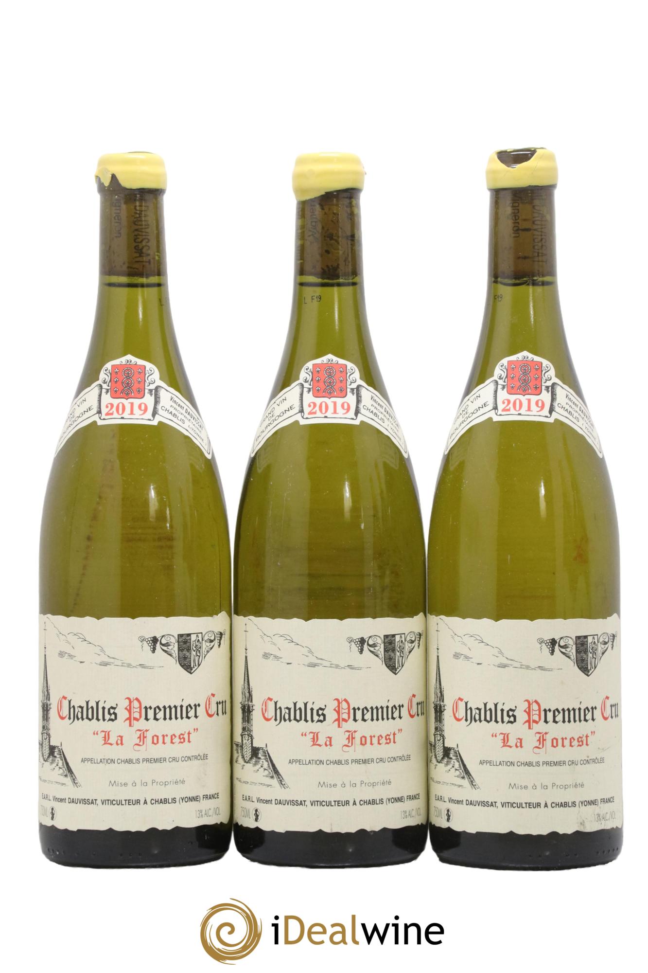 Chablis 1er Cru La Forest Vincent Dauvissat (Domaine) 2019 - Lot de 3 bouteilles - 0