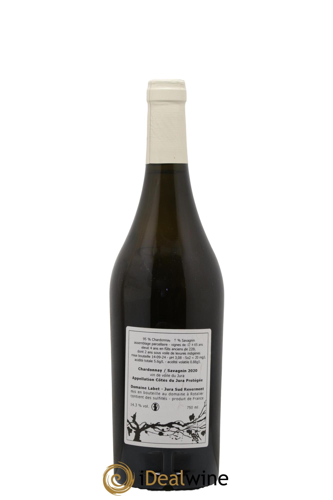 Côtes du Jura Vin de Voile Chardonnay-Savagnin cuvée de garde Romain - Julien - Charline Labet 2020 - Posten von 1 Flasche - 1