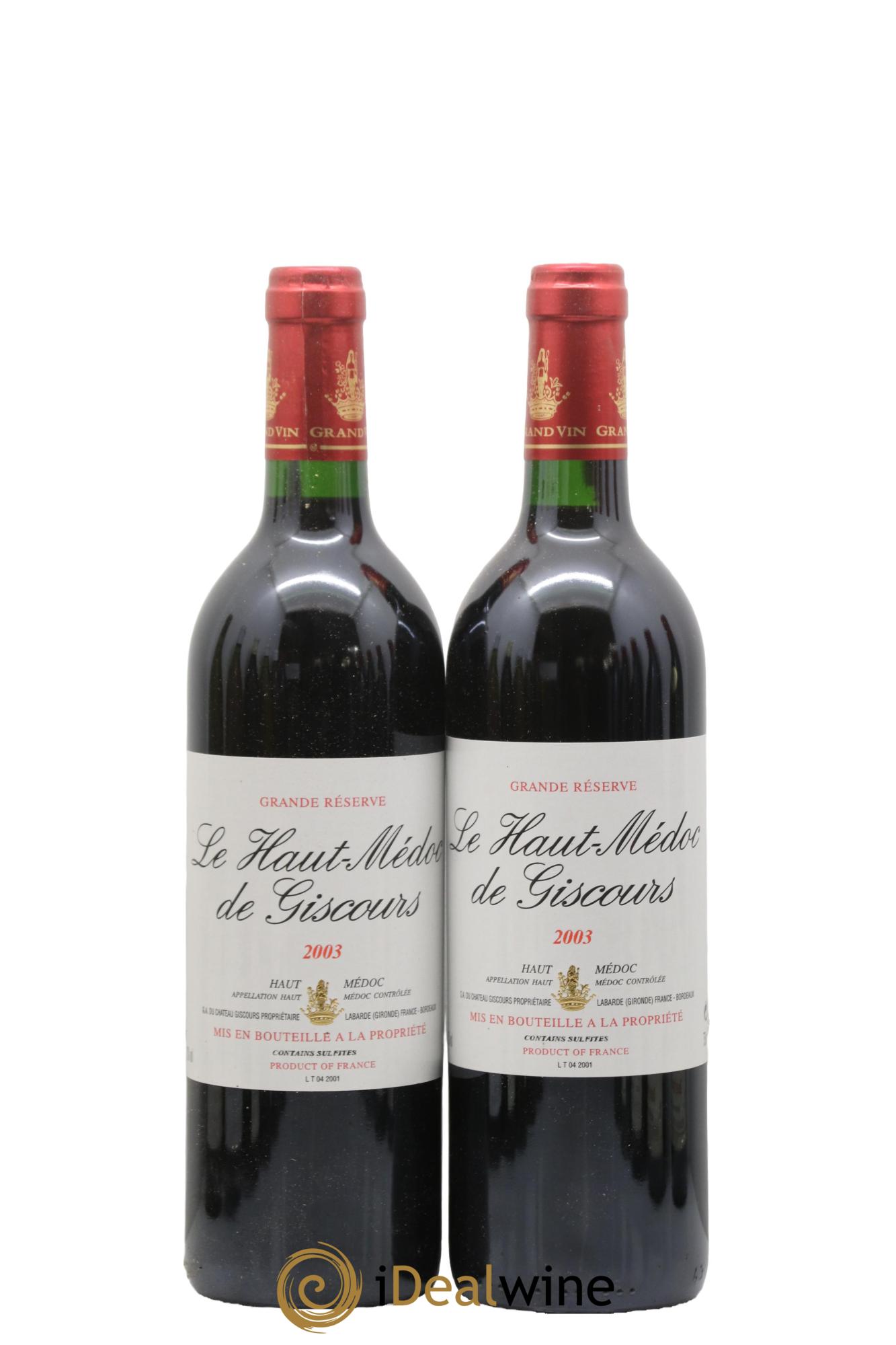 Haut-Médoc de Giscours 2003 - Lotto di 2 bottiglie - 0