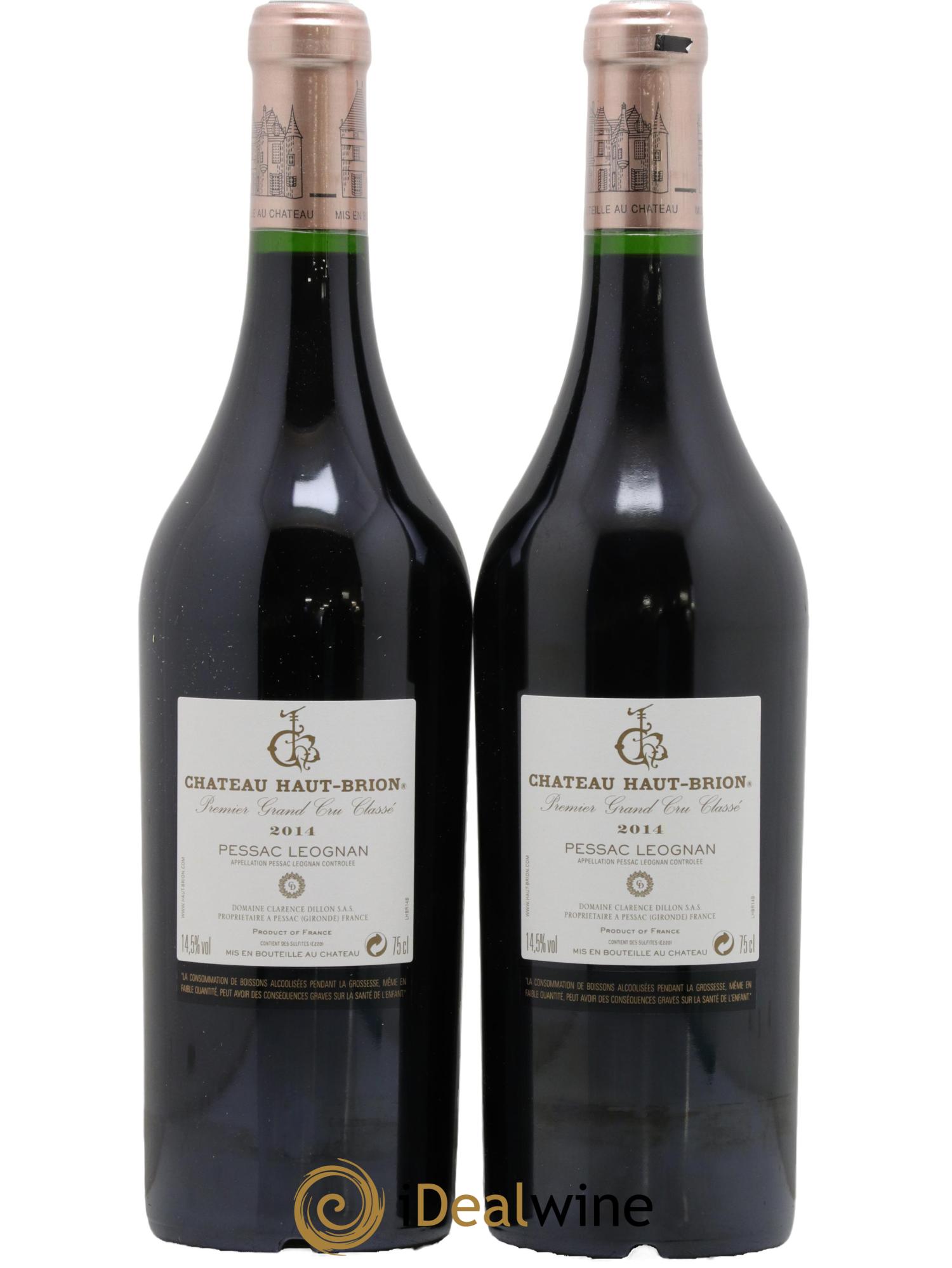 Château Haut Brion 1er Grand Cru Classé 2014 - Lot de 2 bouteilles - 1