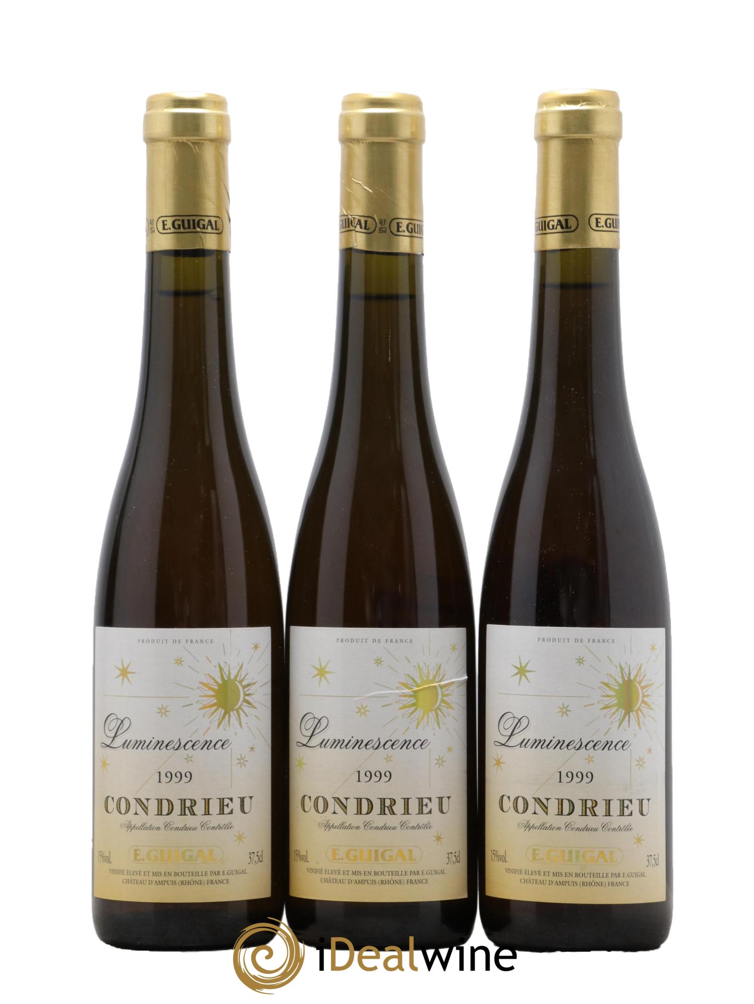 Condrieu Luminescence Guigal 1999 - Posten von 3 Demi-Flaschen - 0