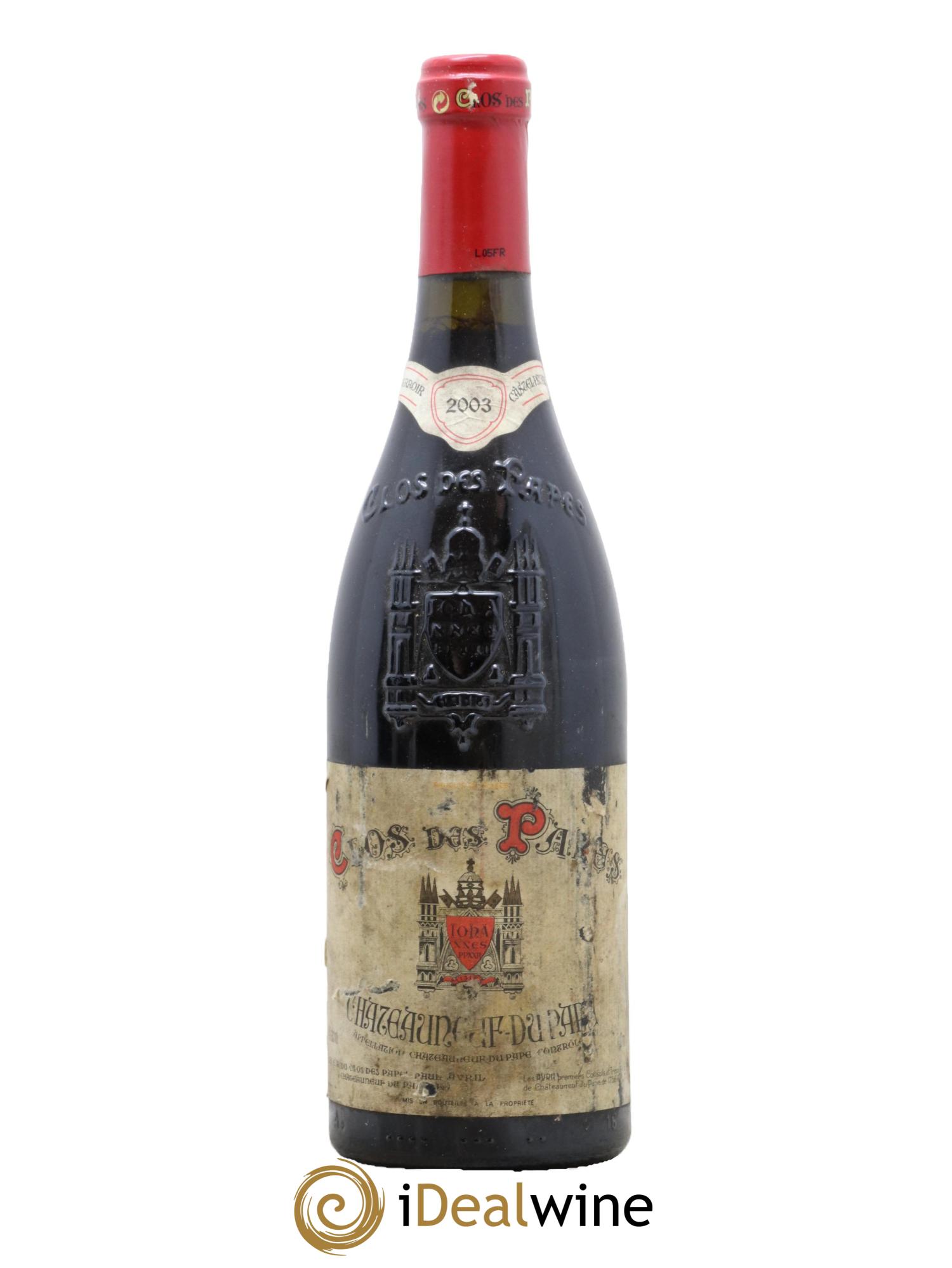 Châteauneuf-du-Pape Clos des Papes - Paul Avril 2003 - Lot de 1 bouteille - 0