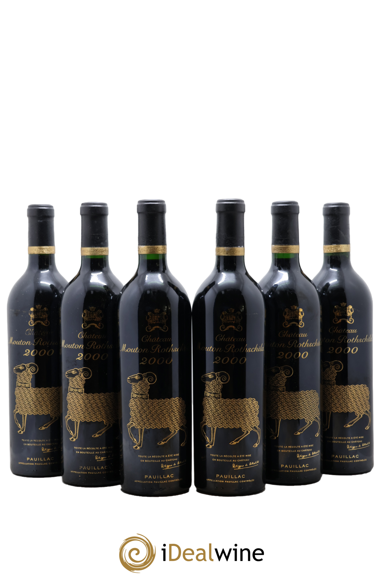 Château Mouton Rothschild 1er Grand Cru Classé 2000 - Lot de 6 bouteilles - 0