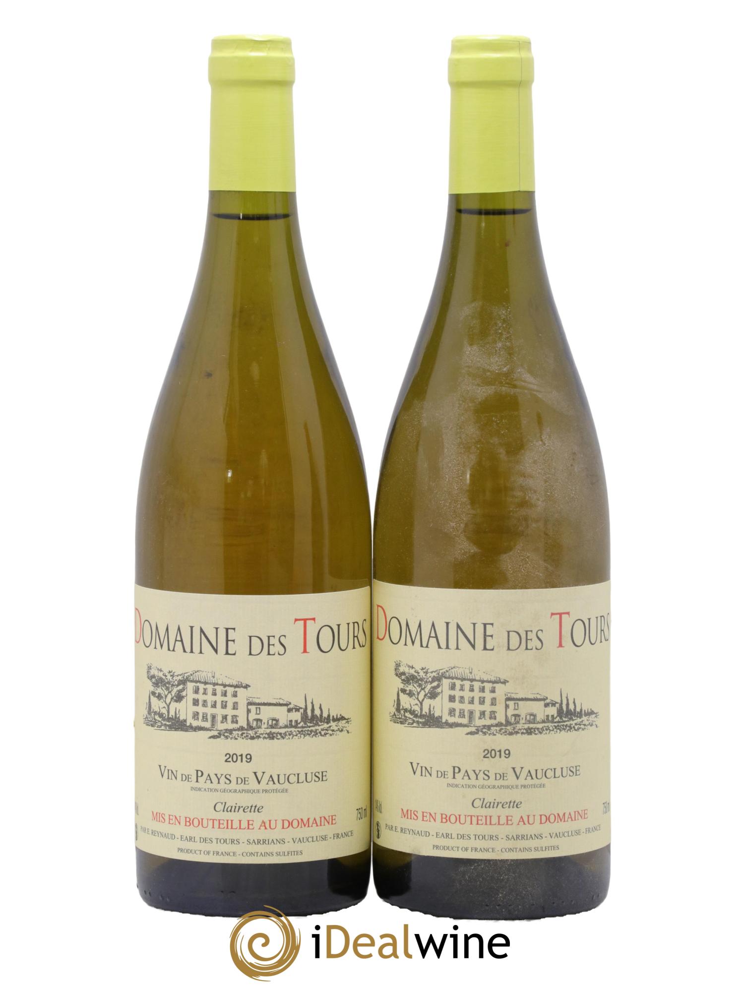 Vaucluse (Vin de Pays de Vaucluse) Domaine des Tours Clairette Emmanuel Reynaud 2019 - Lot de 2 bouteilles - 0